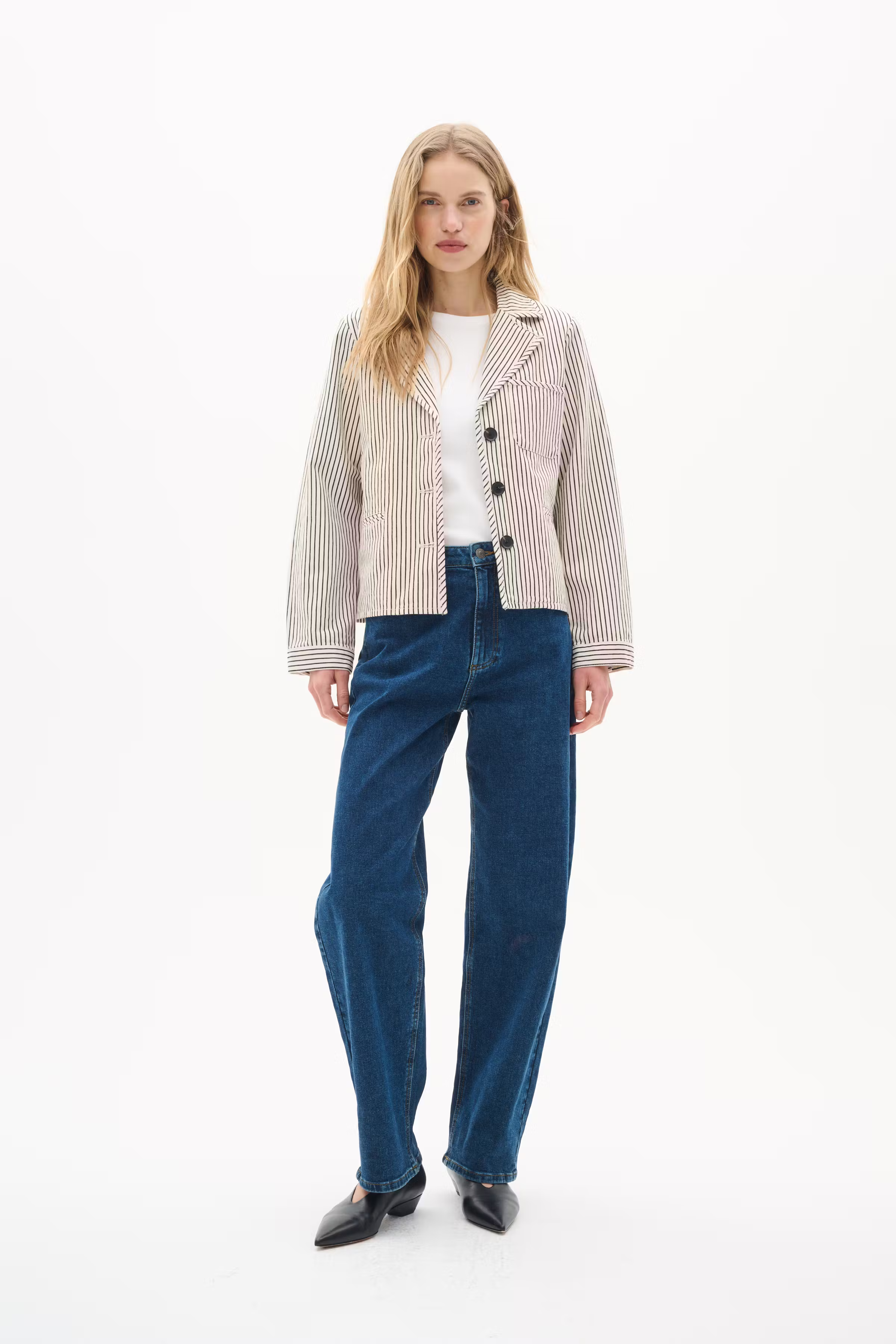 BaiIW Causal denim jas LOOKBOOK FRONT 30110563-302821