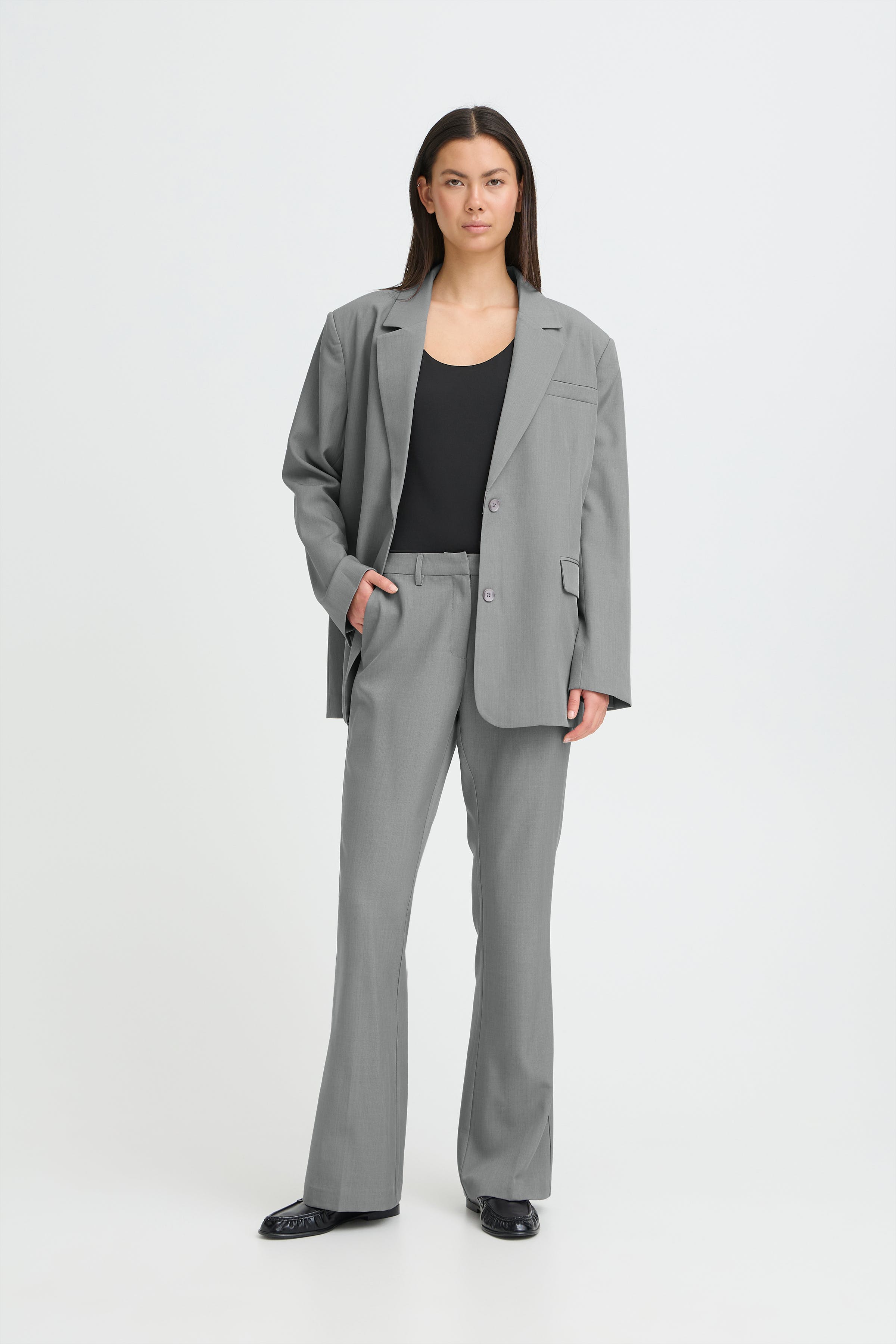 IHFAVA Flared Trousers LOOKBOOK FRONT 20125678-200318