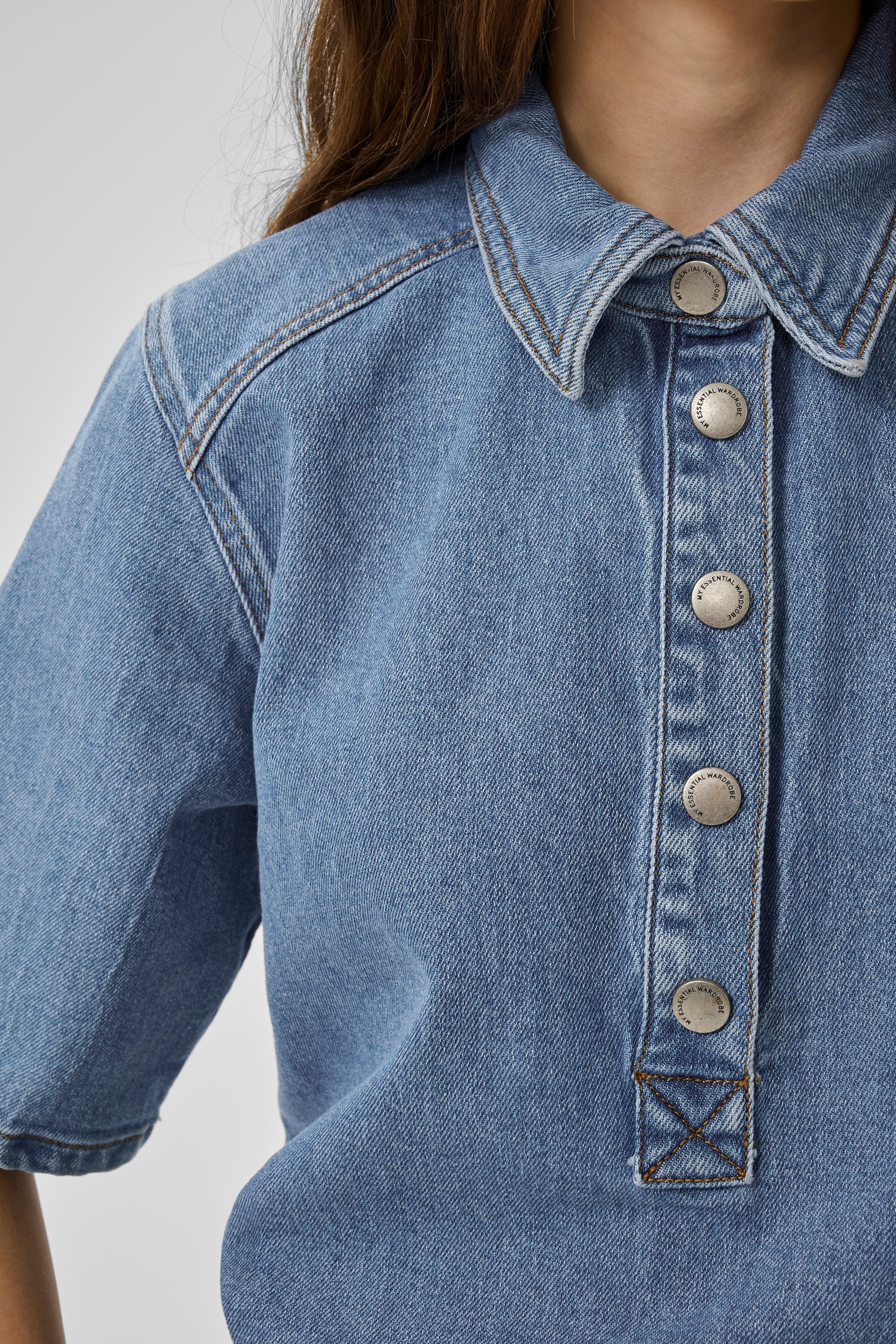 AbinaMW Denim polo shirt LOOKBOOK DETAIL 10704772-100053