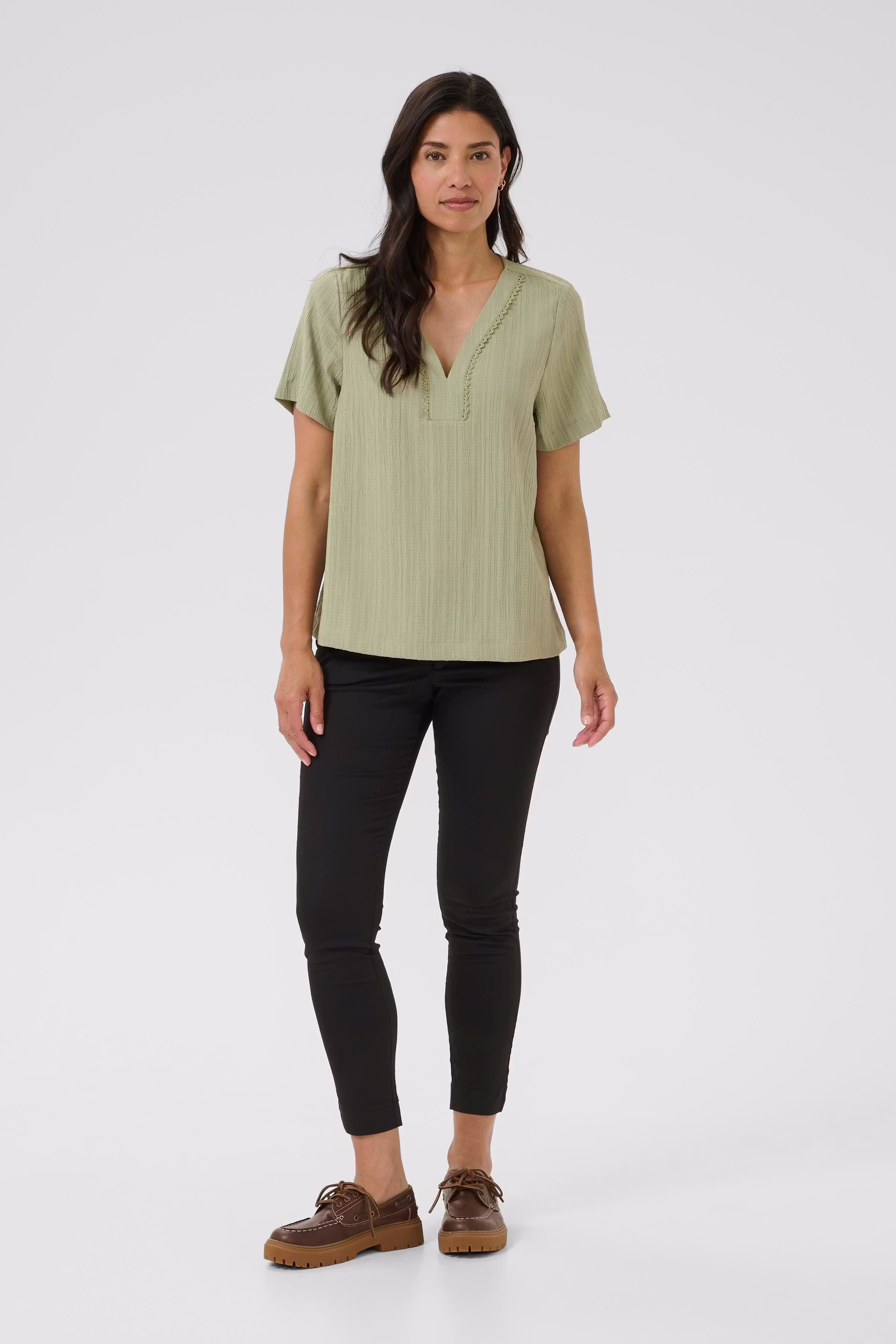 BPvitta Bluse LOOKBOOK FRONT 40200014-108821