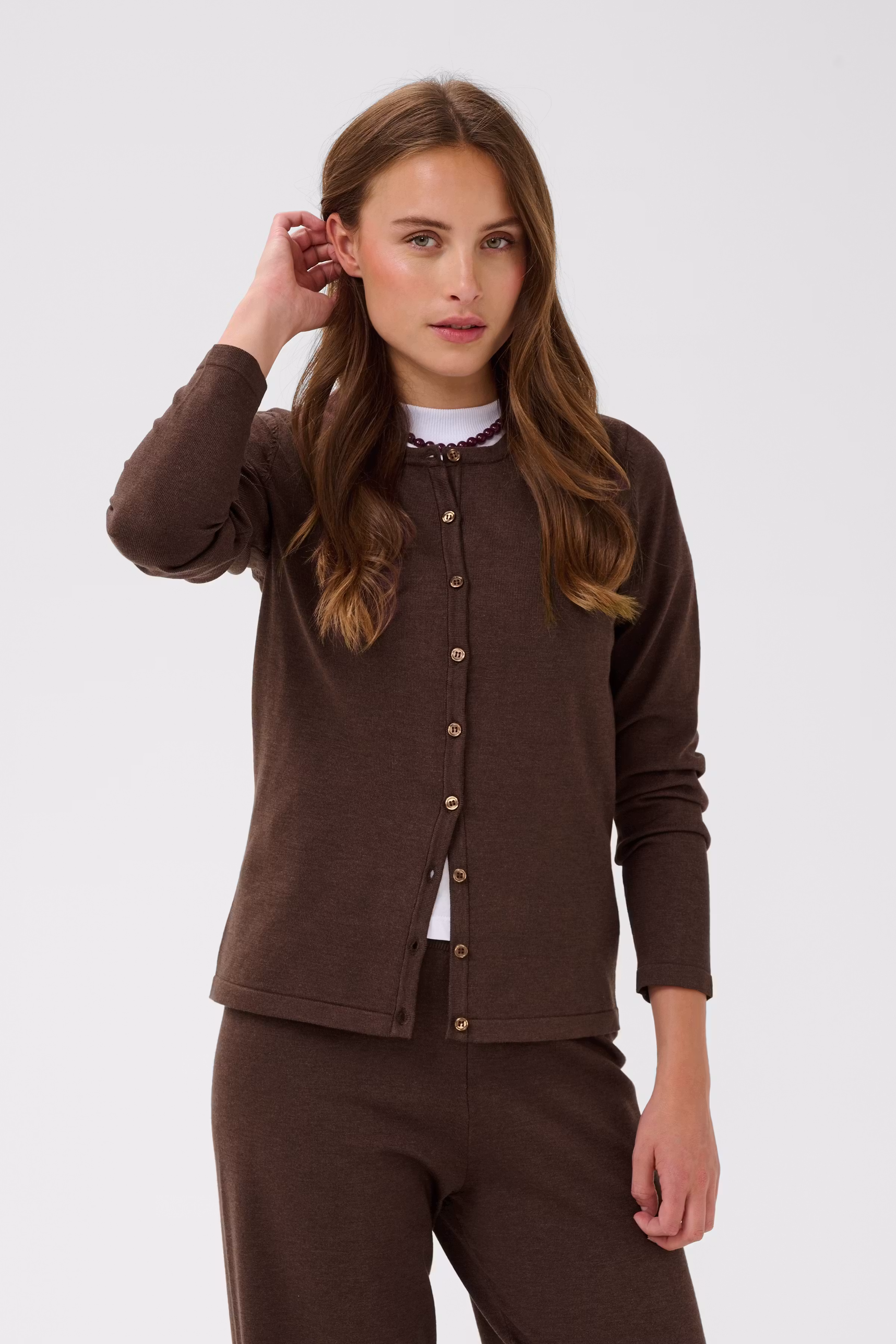 MilaSZ R-Neck Cardigan LOOKBOOK FRONT 30500005-1910151