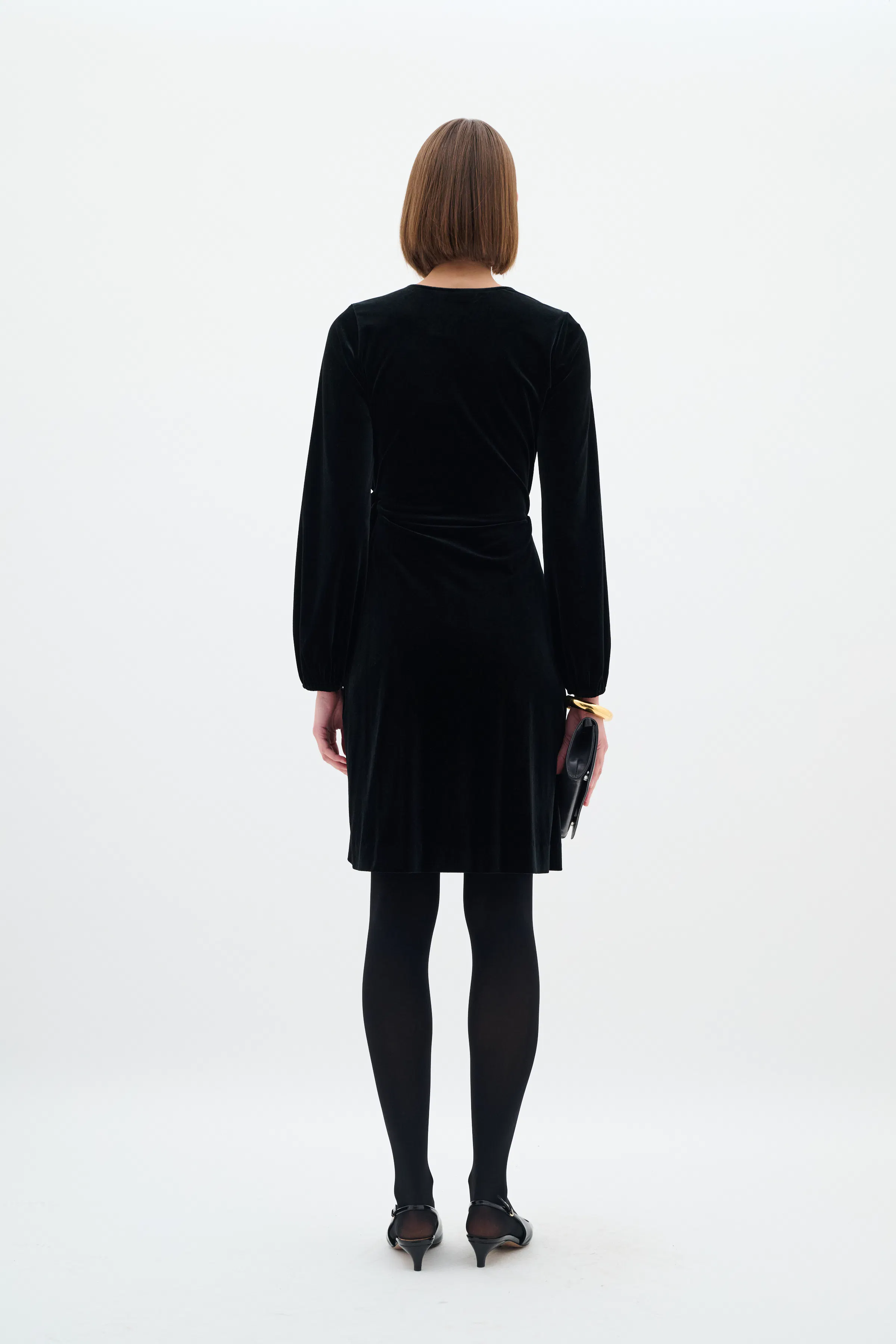 BrynnIW Goriel Velour Wrap Kjole LOOKBOOK BACK 30110083-194008