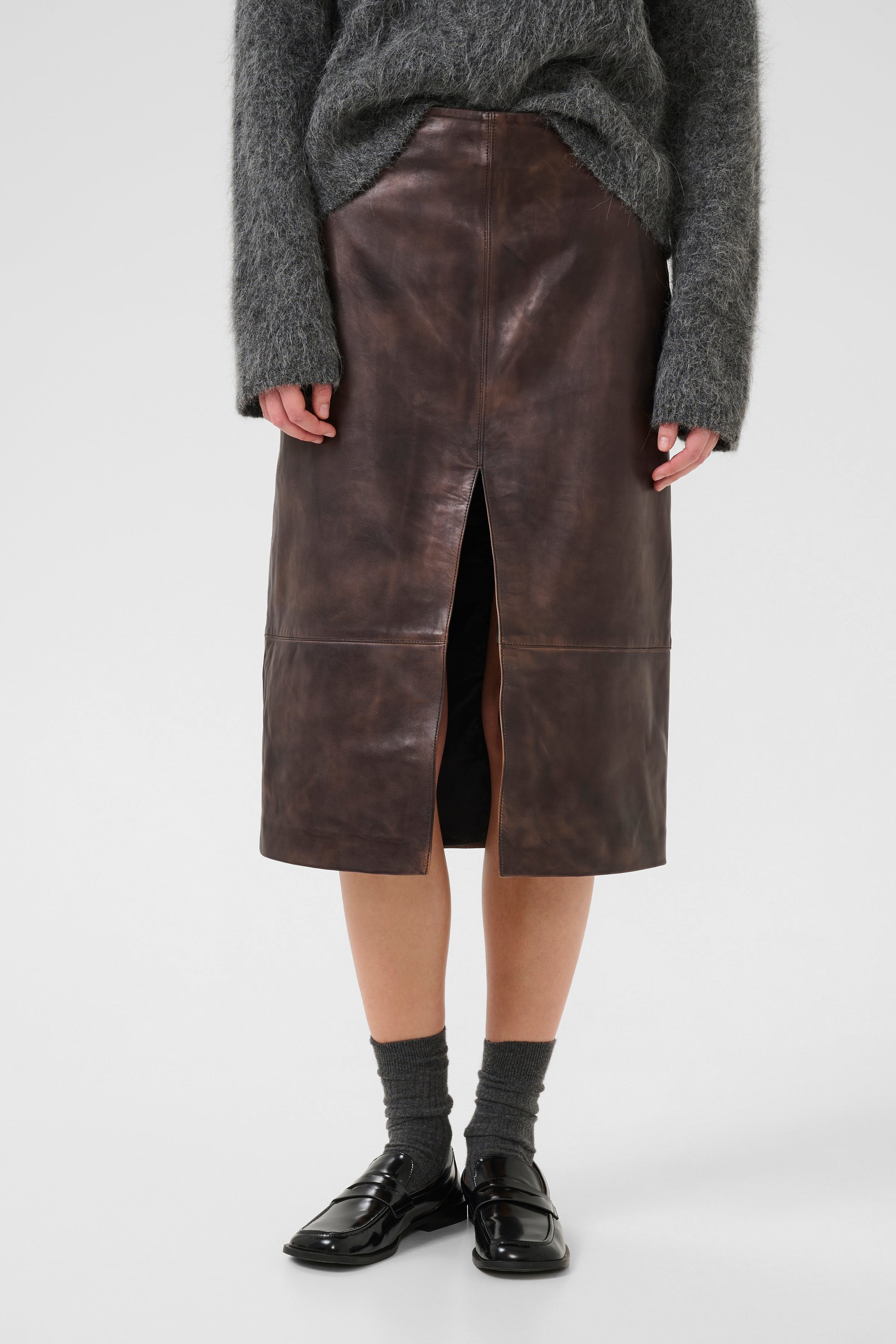 KBBrooklyn Leren rok LOOKBOOK FRONT 10105660-191015