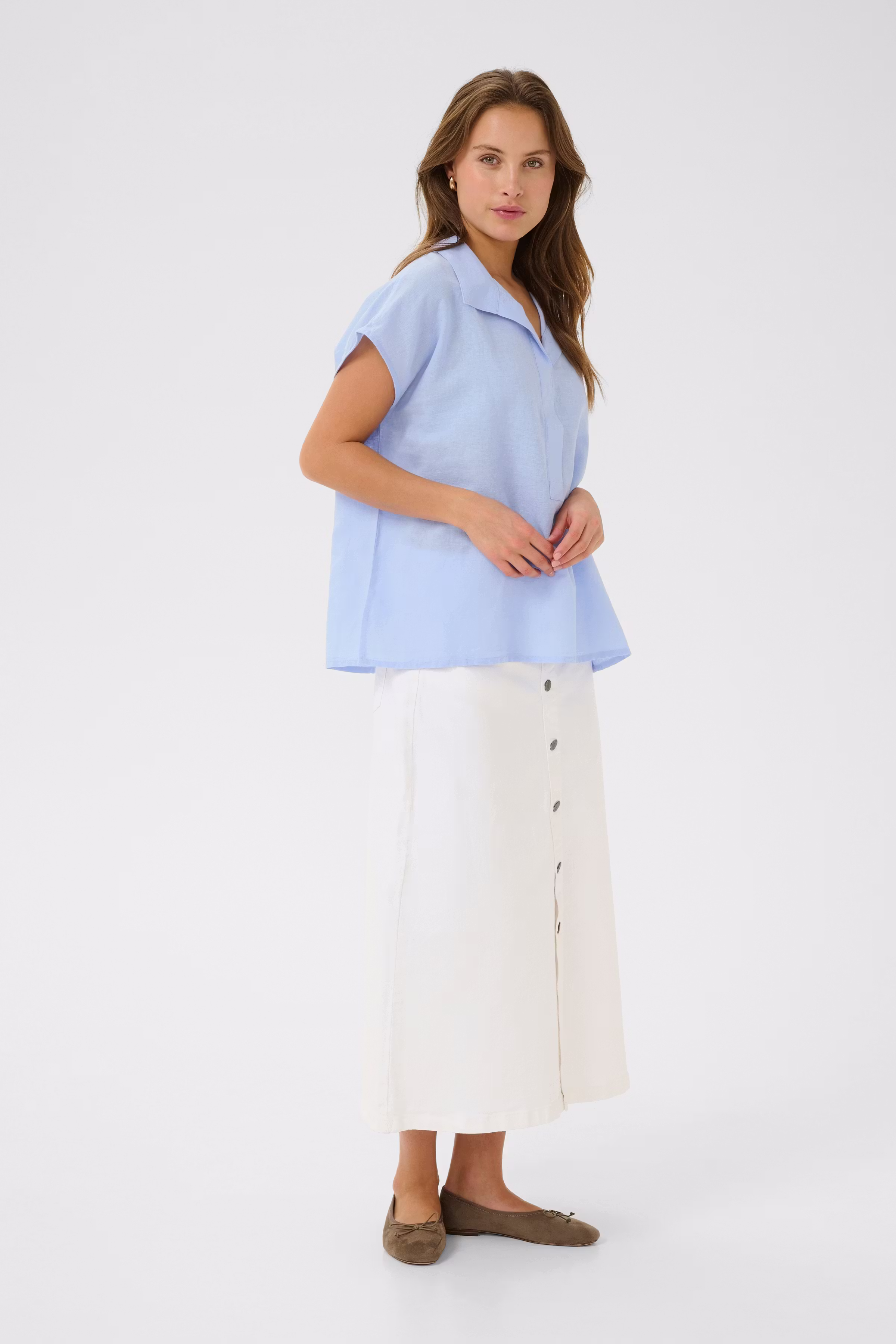 CUlopi Leinenbluse LOOKBOOK FRONT 50111894-153919