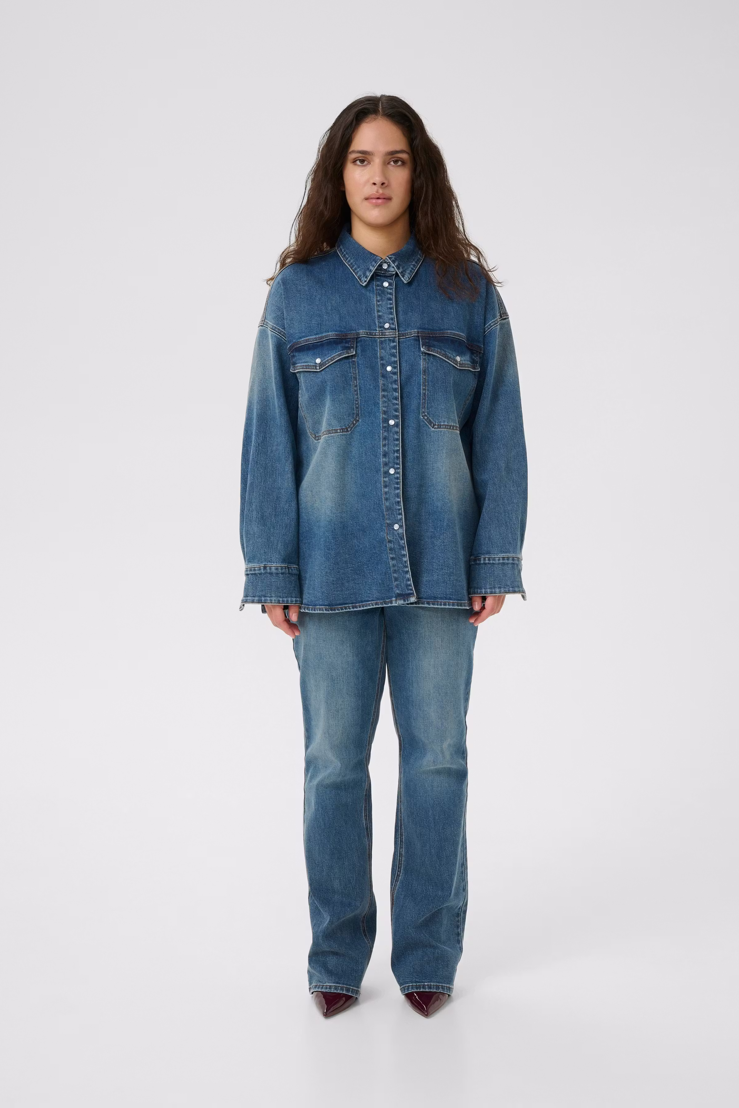 GZviva Denimskjorte LOOKBOOK FRONT 10910575-108303
