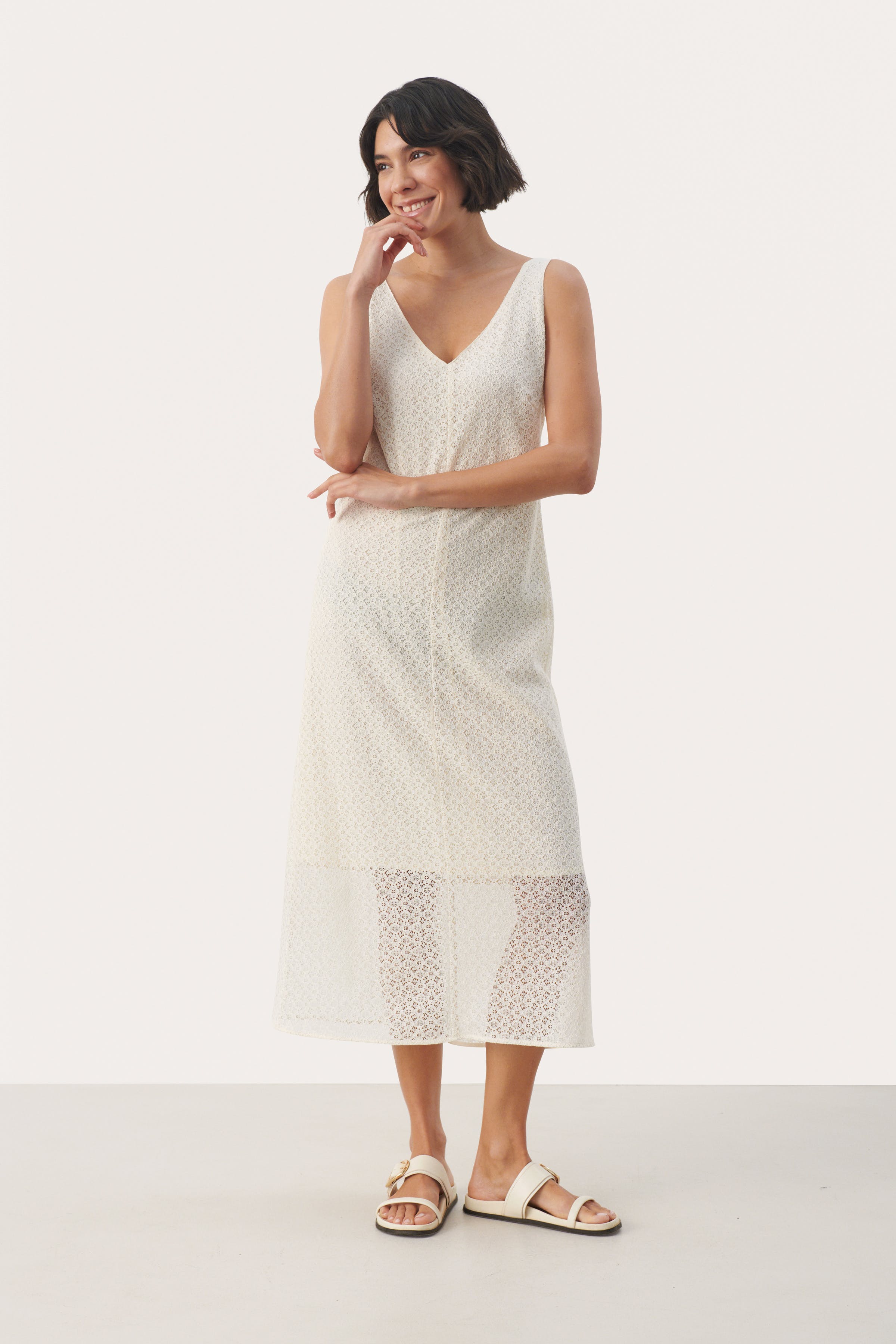 EveleenPW Lång spetsklänning LOOKBOOK FRONT 30308487-114801