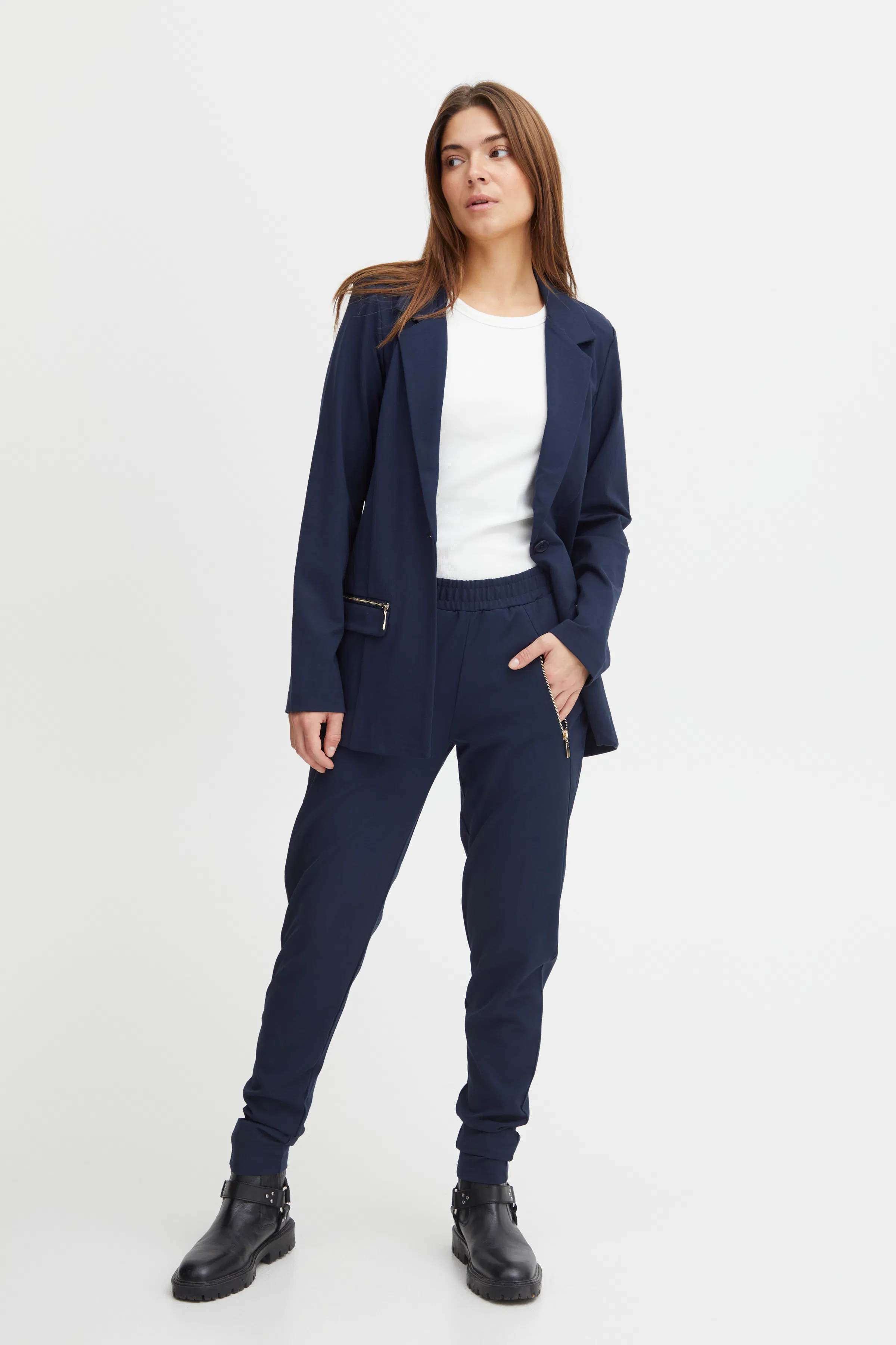 PZKIRA High Waist Trousers LOOKBOOK FRONT 50207114-194020