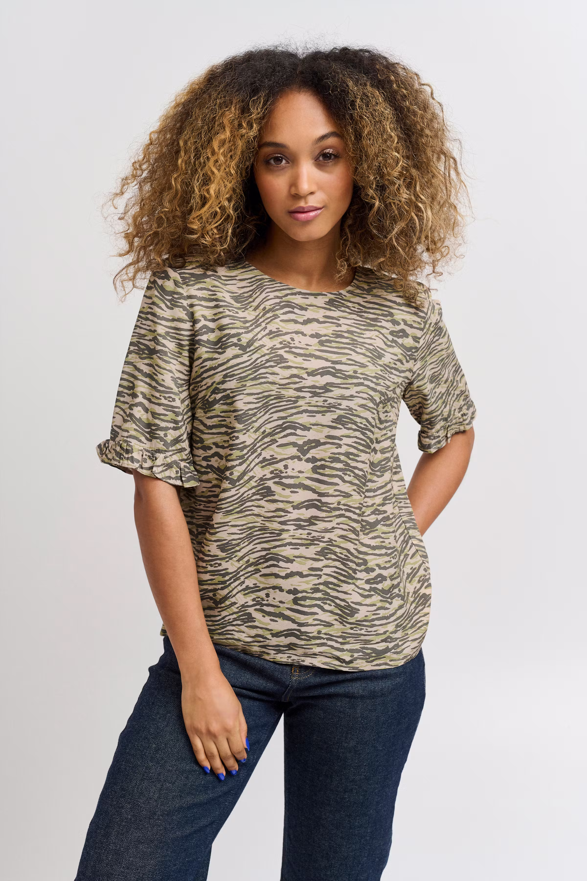 Kortærmet bluse LOOKBOOK FRONT 50206456-201106