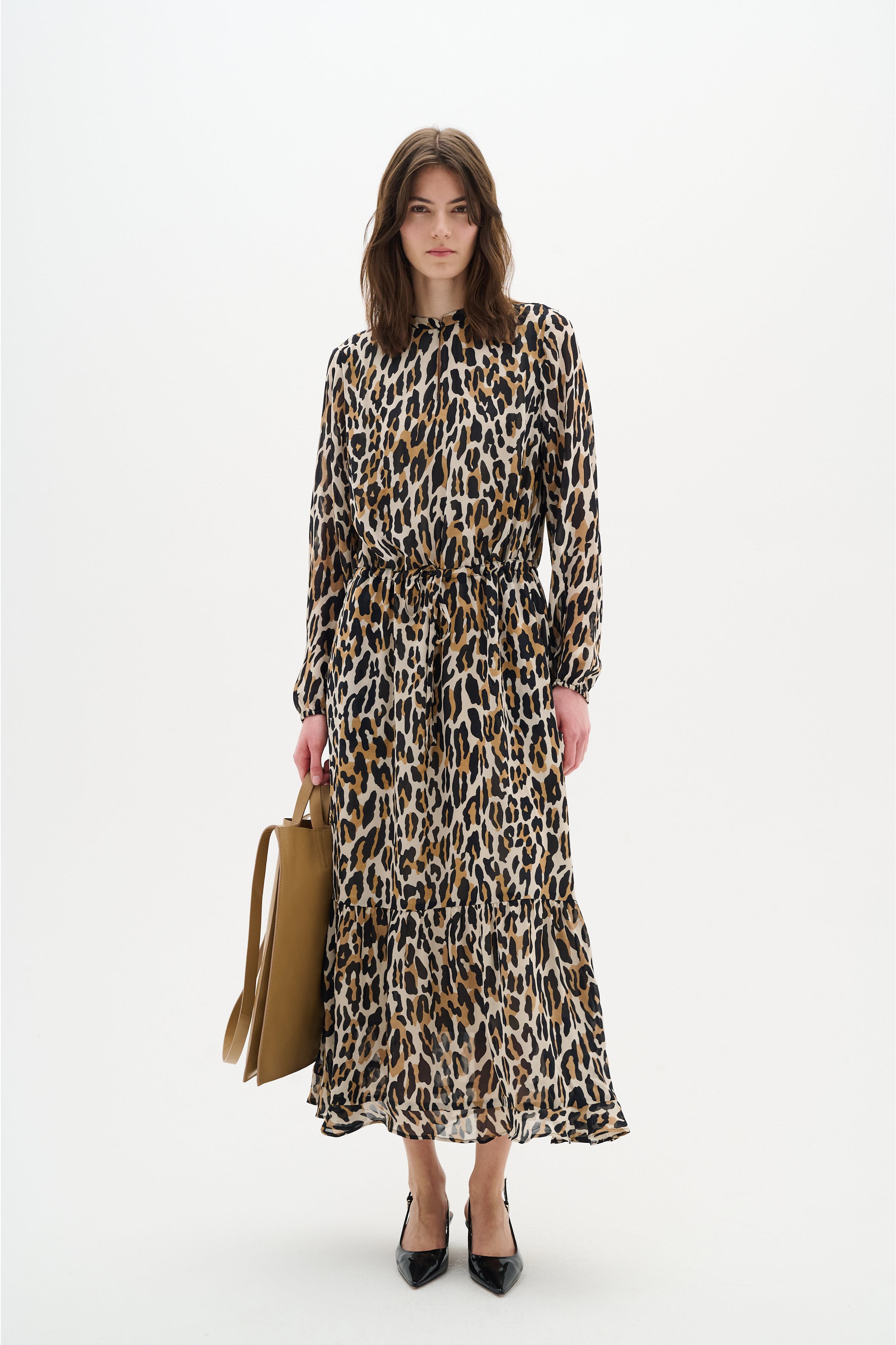 ClarieIW leopard Klänning LOOKBOOK FRONT 30110113-303436