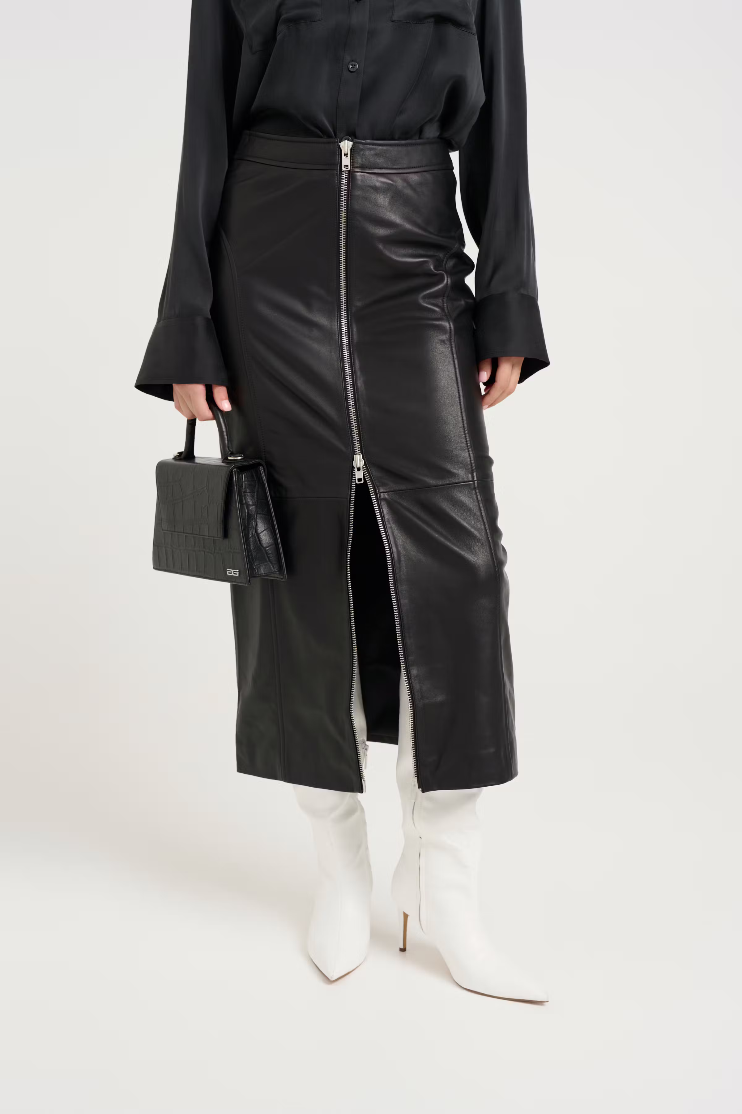 KhalieGZ Lædernederdel LOOKBOOK FRONT 10909782-100017