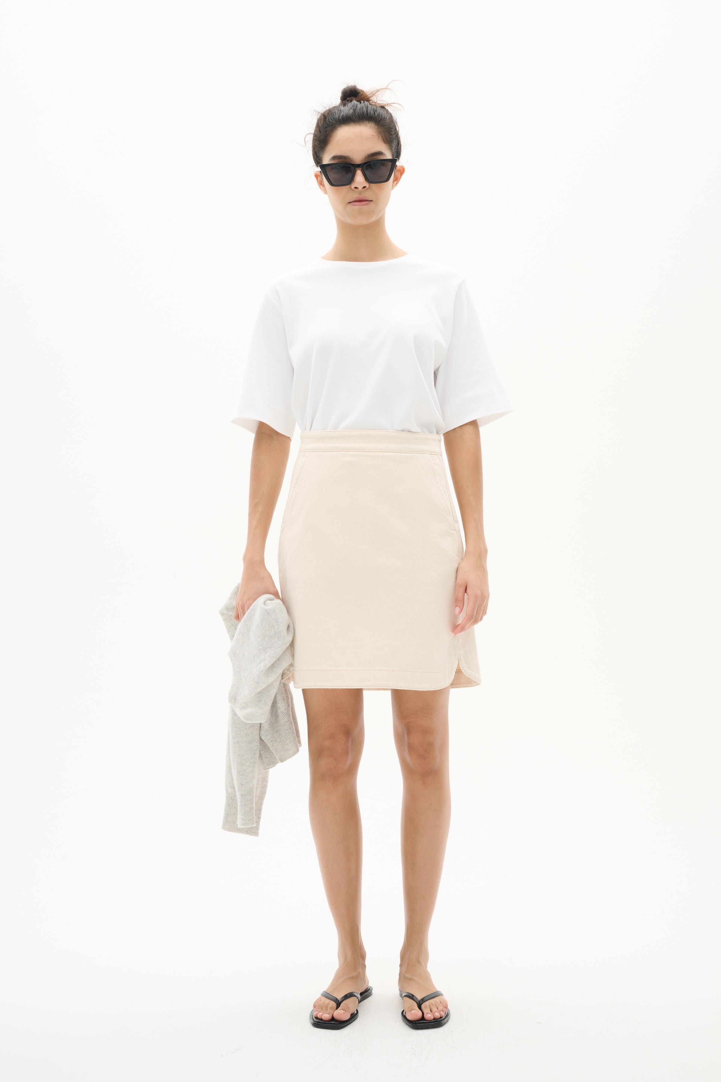 BaccaIW Denim Nederdel LOOKBOOK FRONT 30110528-300597