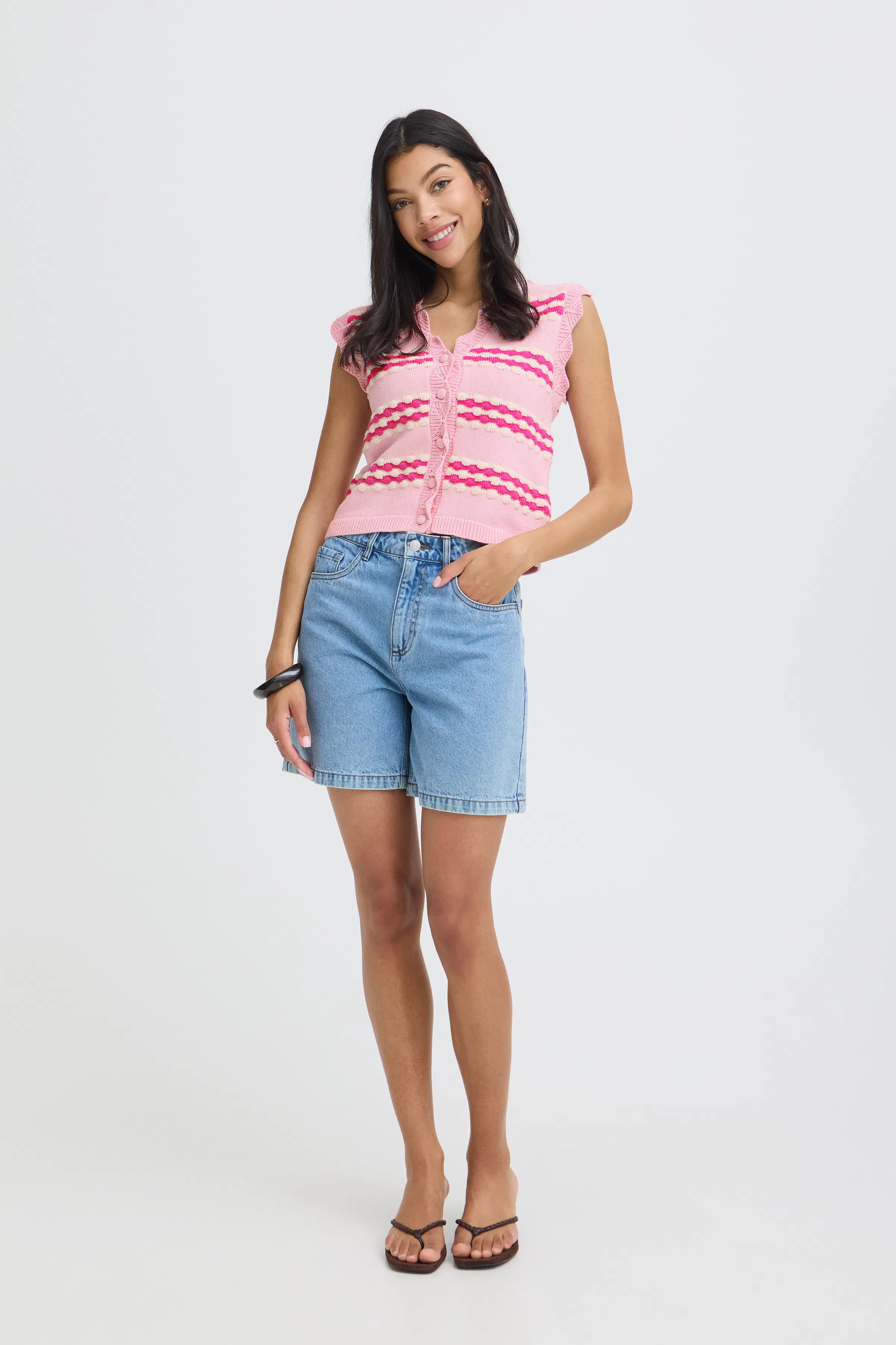 BYOSANRA Strikket vest LOOKBOOK FRONT 20818954-900008209