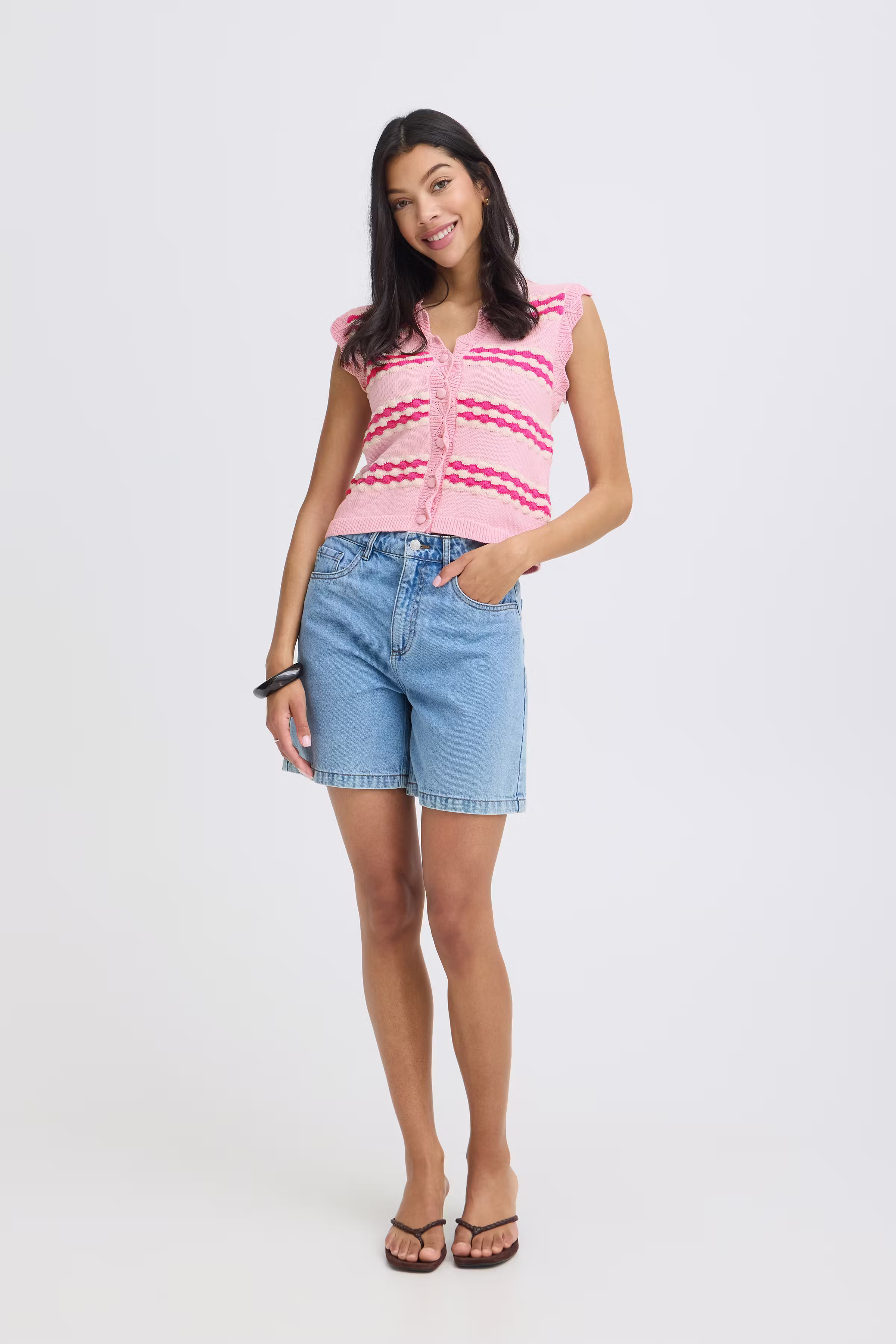 BYOSANRA Strikket vest LOOKBOOK FRONT 20818954-900008209