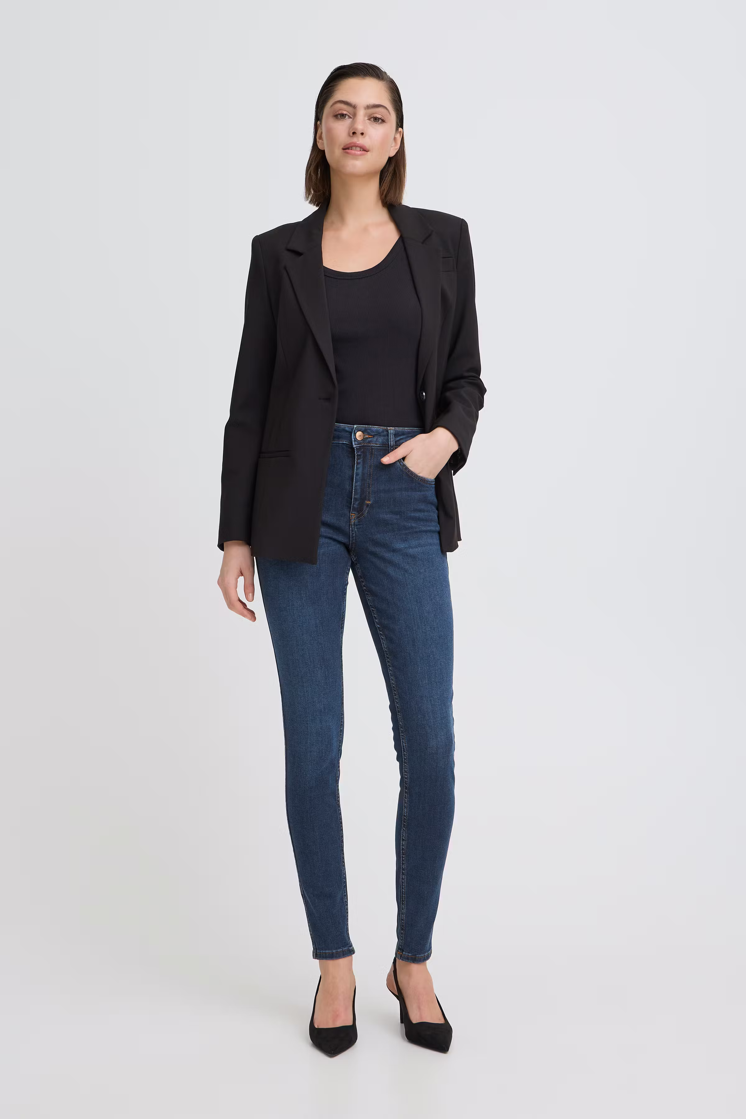 PZEMMELINA HW Jeans Skinny Leg LOOKBOOK FRONT 50207163-200002