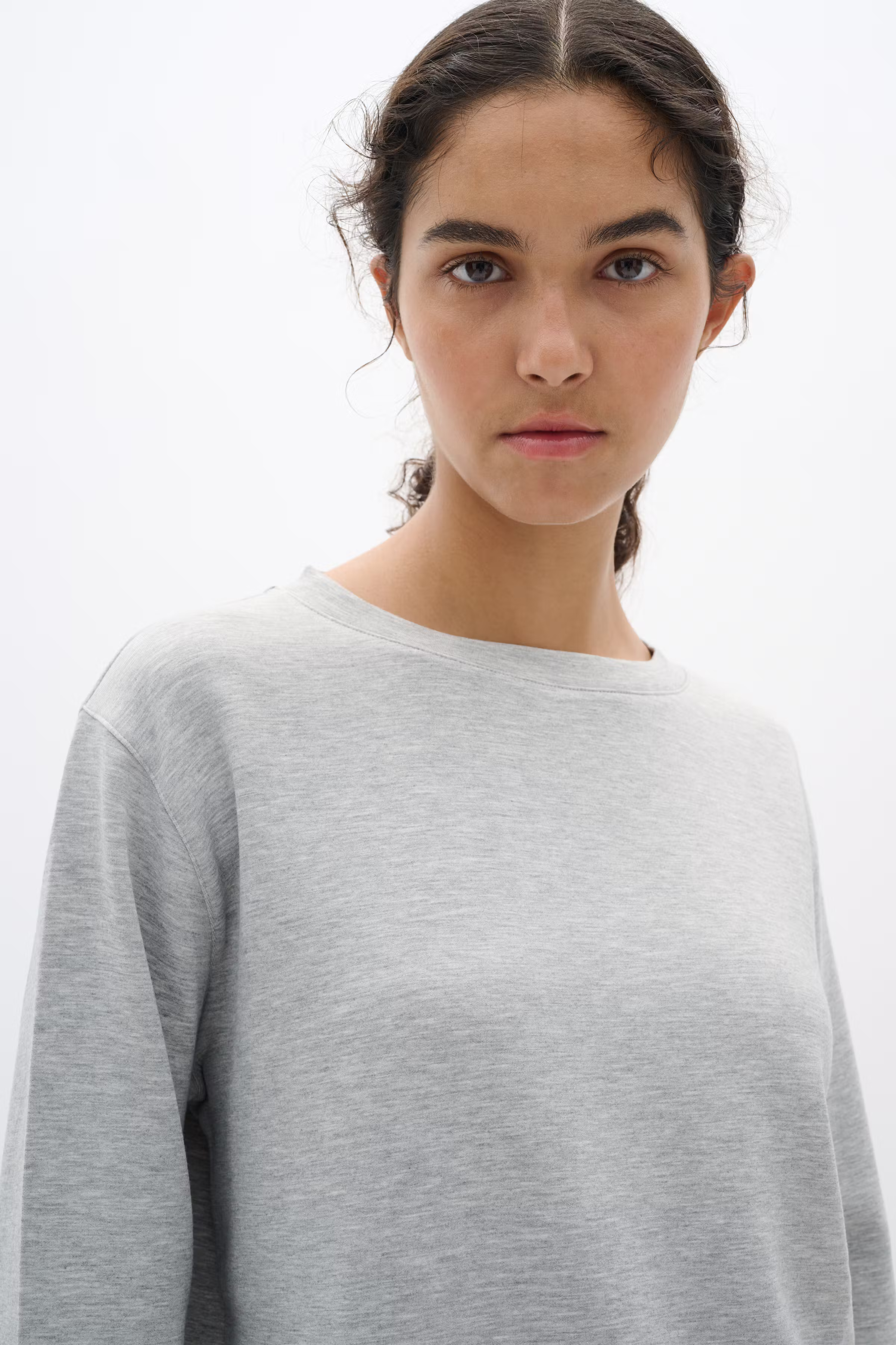 GincentIW Melange Crewneck Sweatshirt LOOKBOOK DETAIL 30109922-1740161