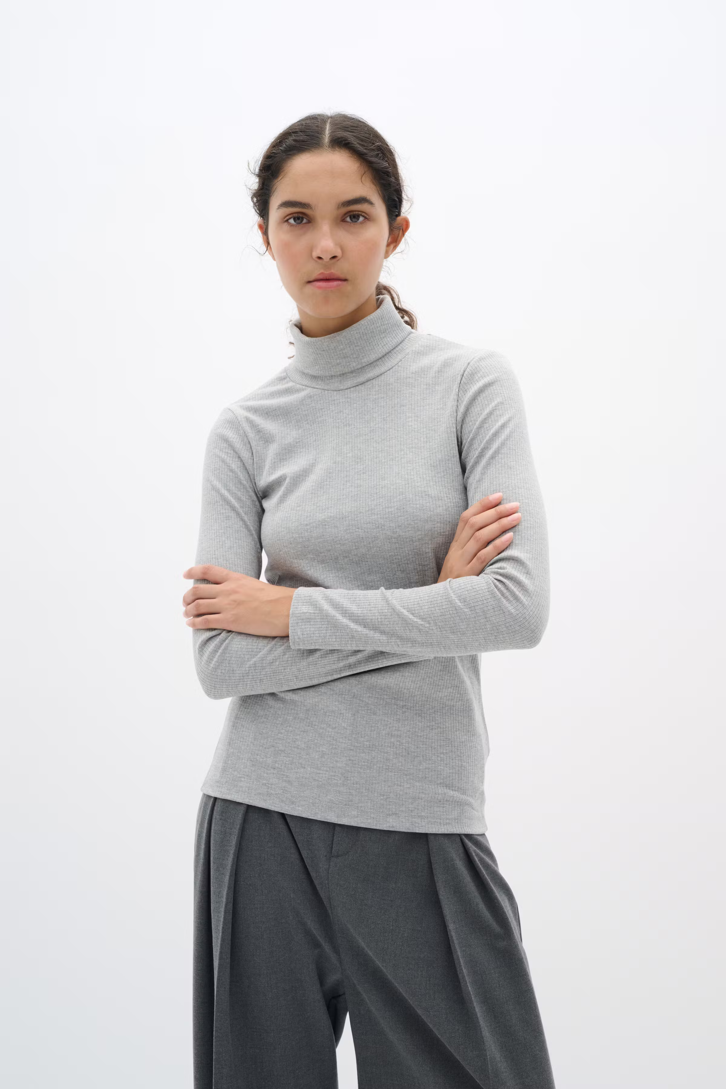 DagnaIW Rullekrave Melange T-shirt LOOKBOOK FRONT 30109838-1740161