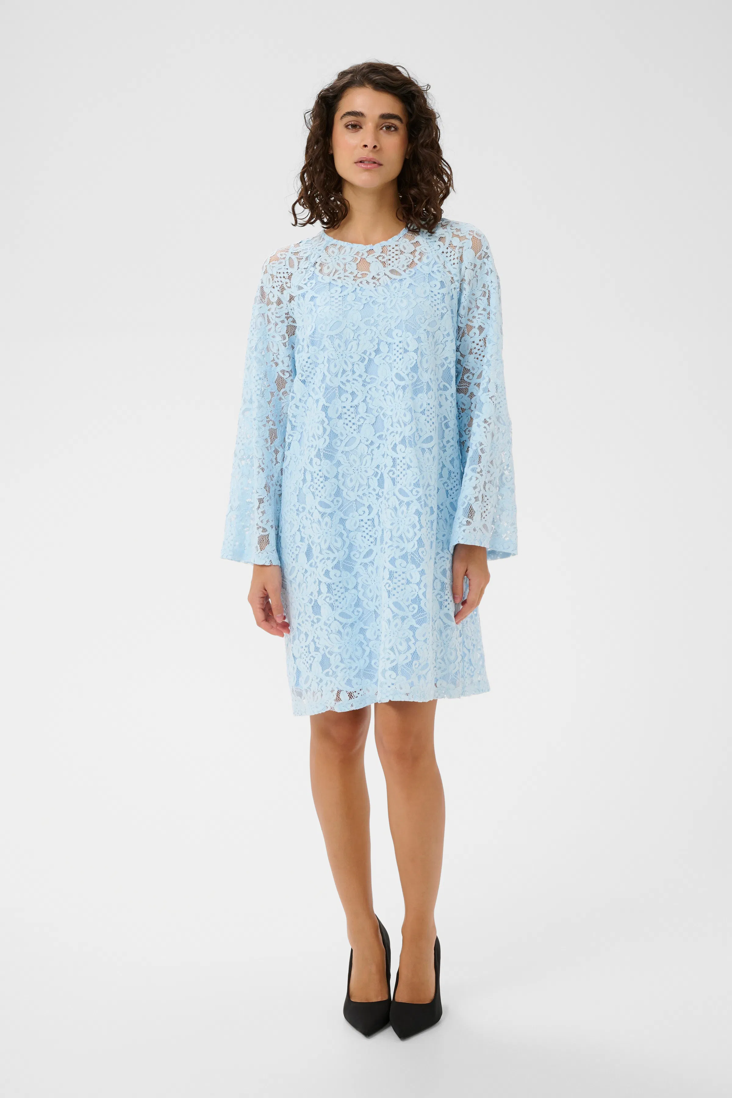 CUlava Dress in rinse wash / blue cotton | BON'A PARTE