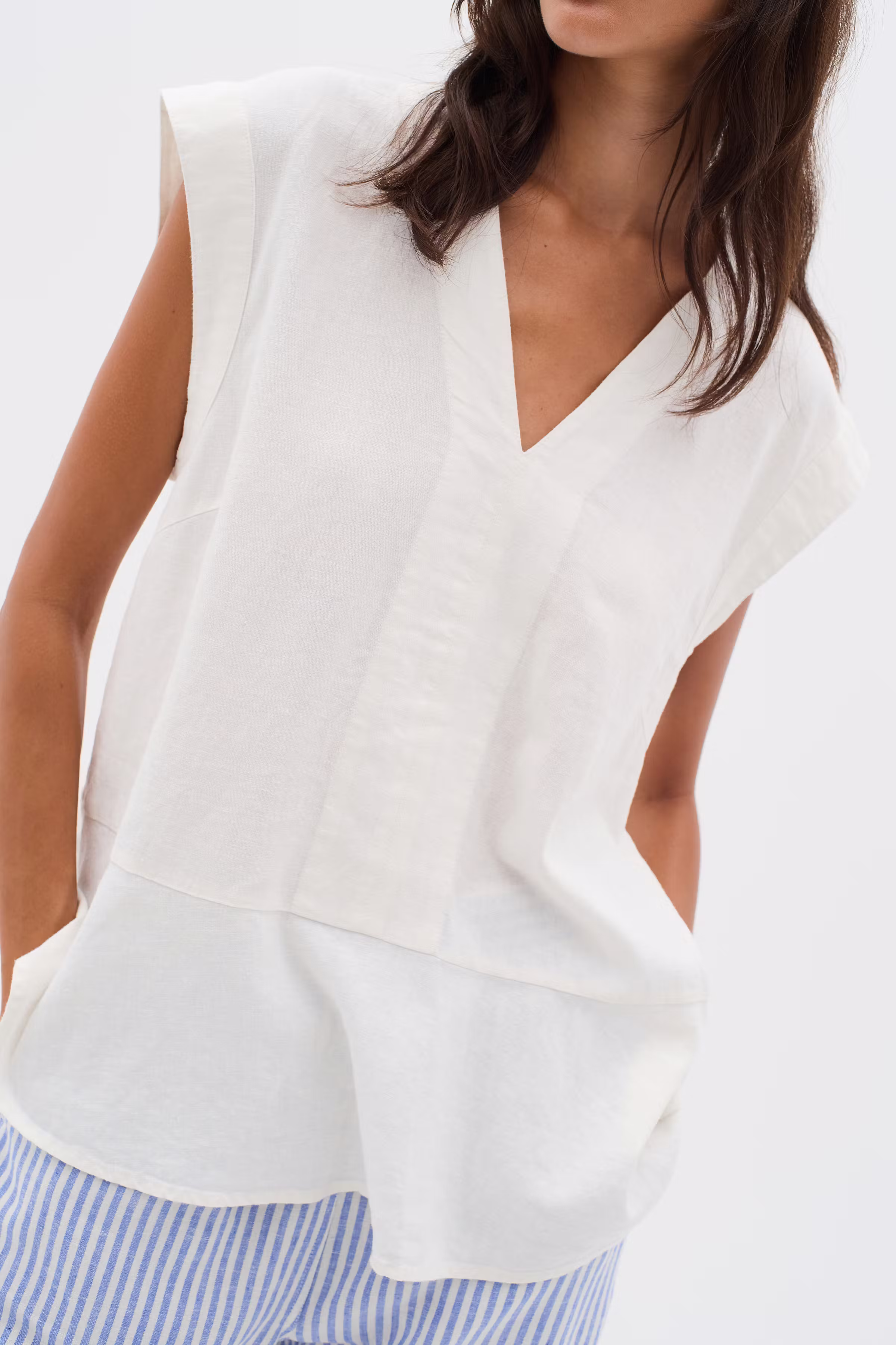 RimoneIW Linnen Top LOOKBOOK DETAIL 30110361-300001