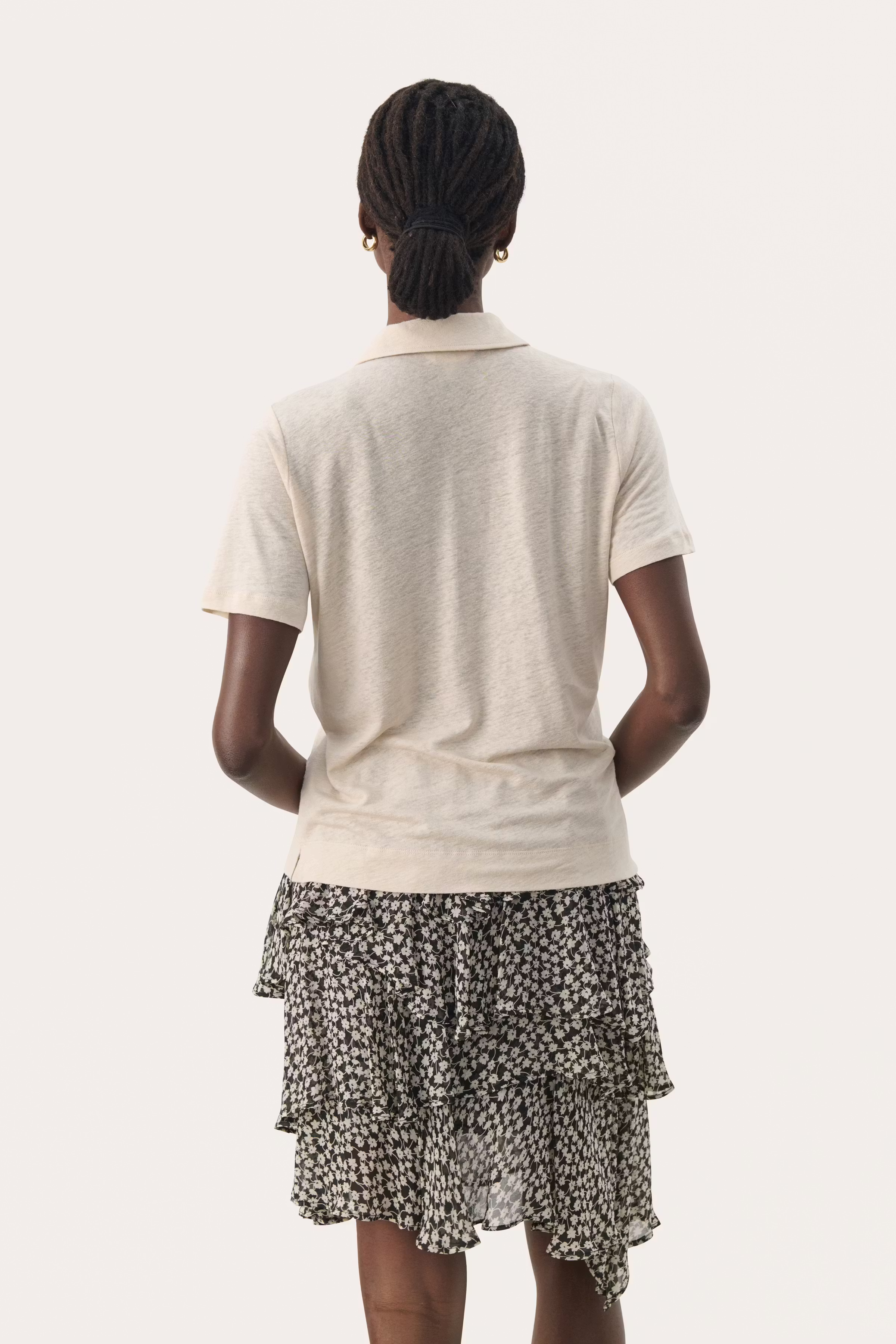 NabaPW linen blend T-shirt LOOKBOOK BACK 30309417-130400