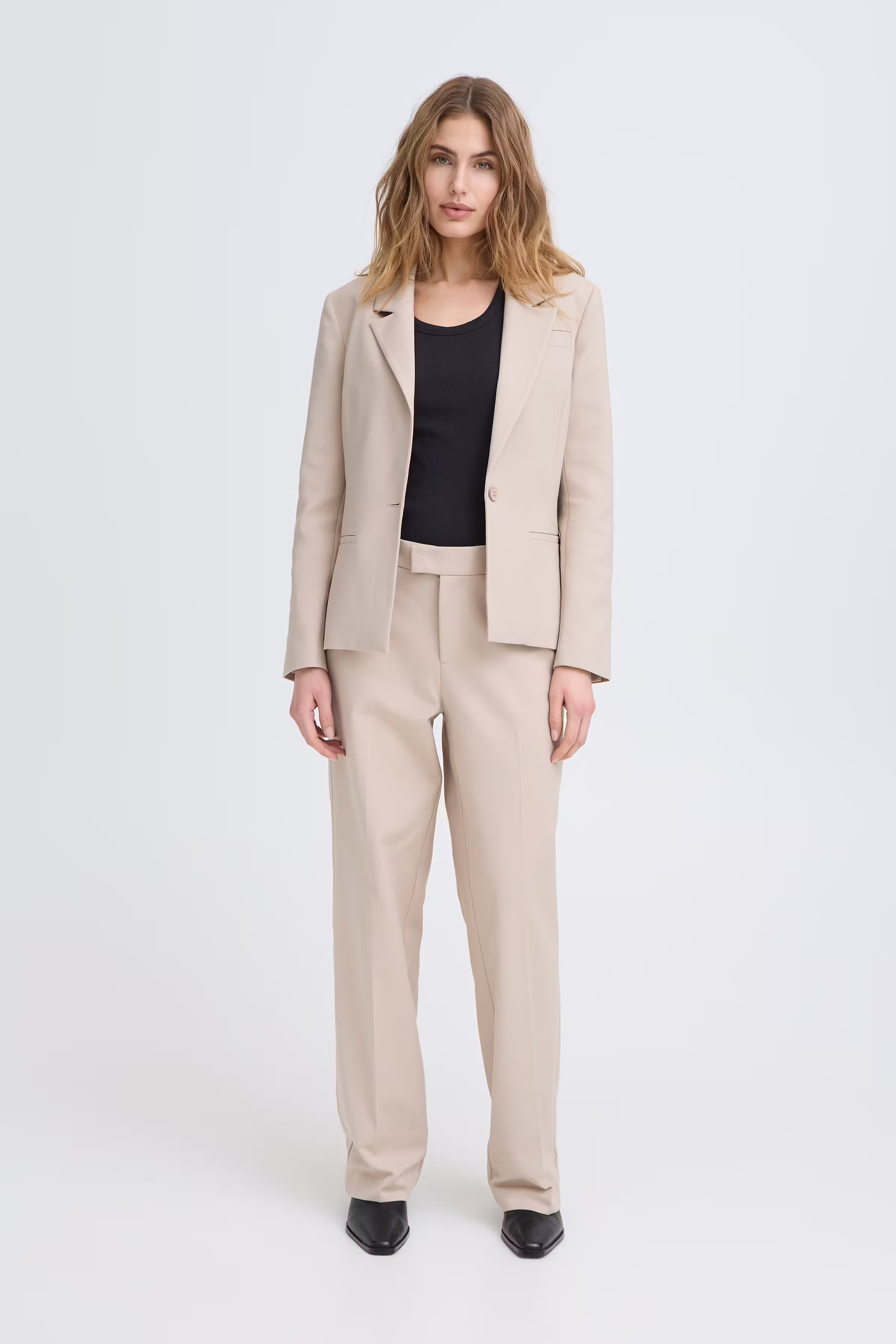 PZBINDY High Waist Wide Leg Bukser LOOKBOOK FRONT 50210334-161103