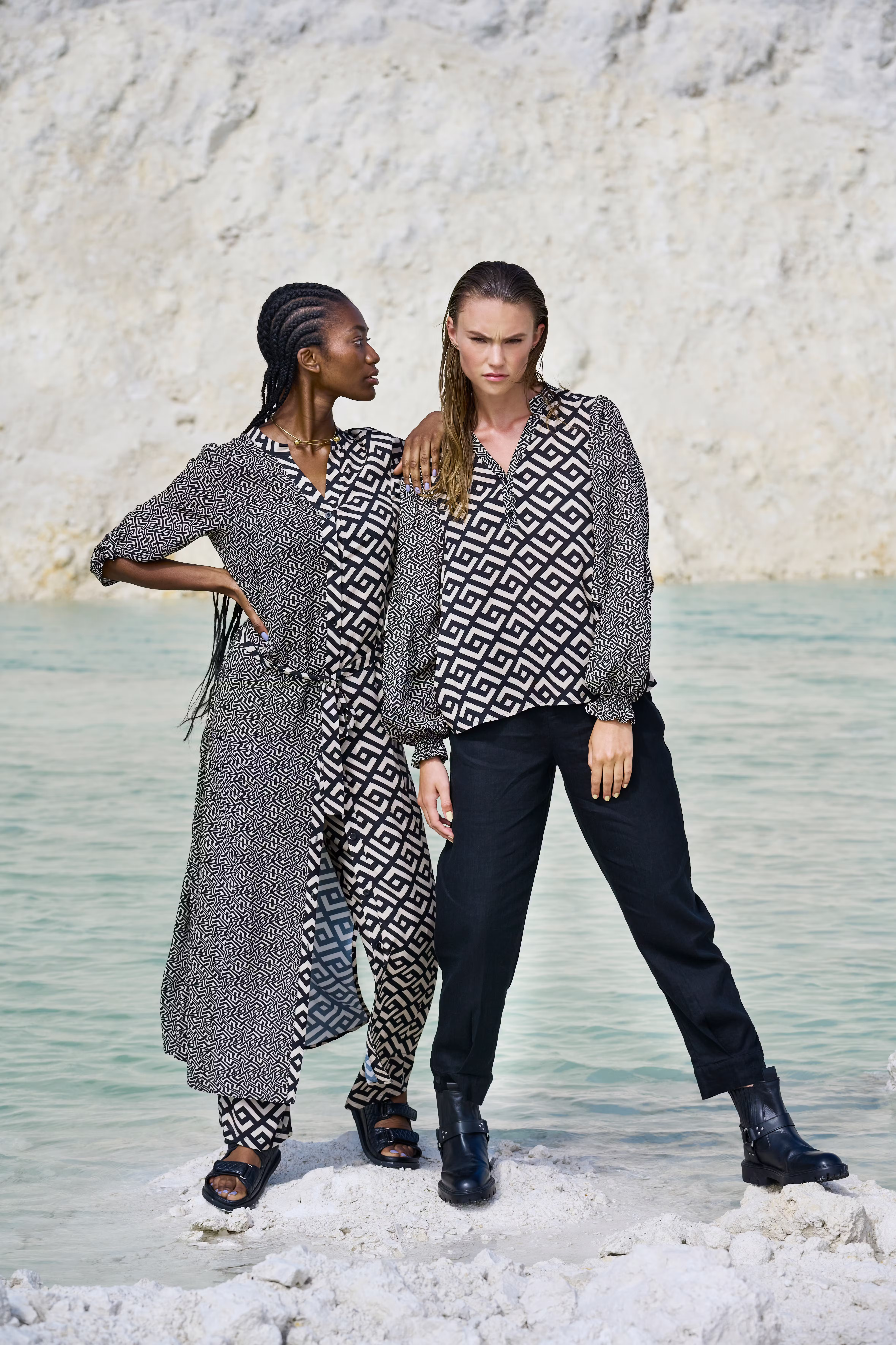 PZLUCA High Waist Bukser LOCATION NONE 50207379-193911