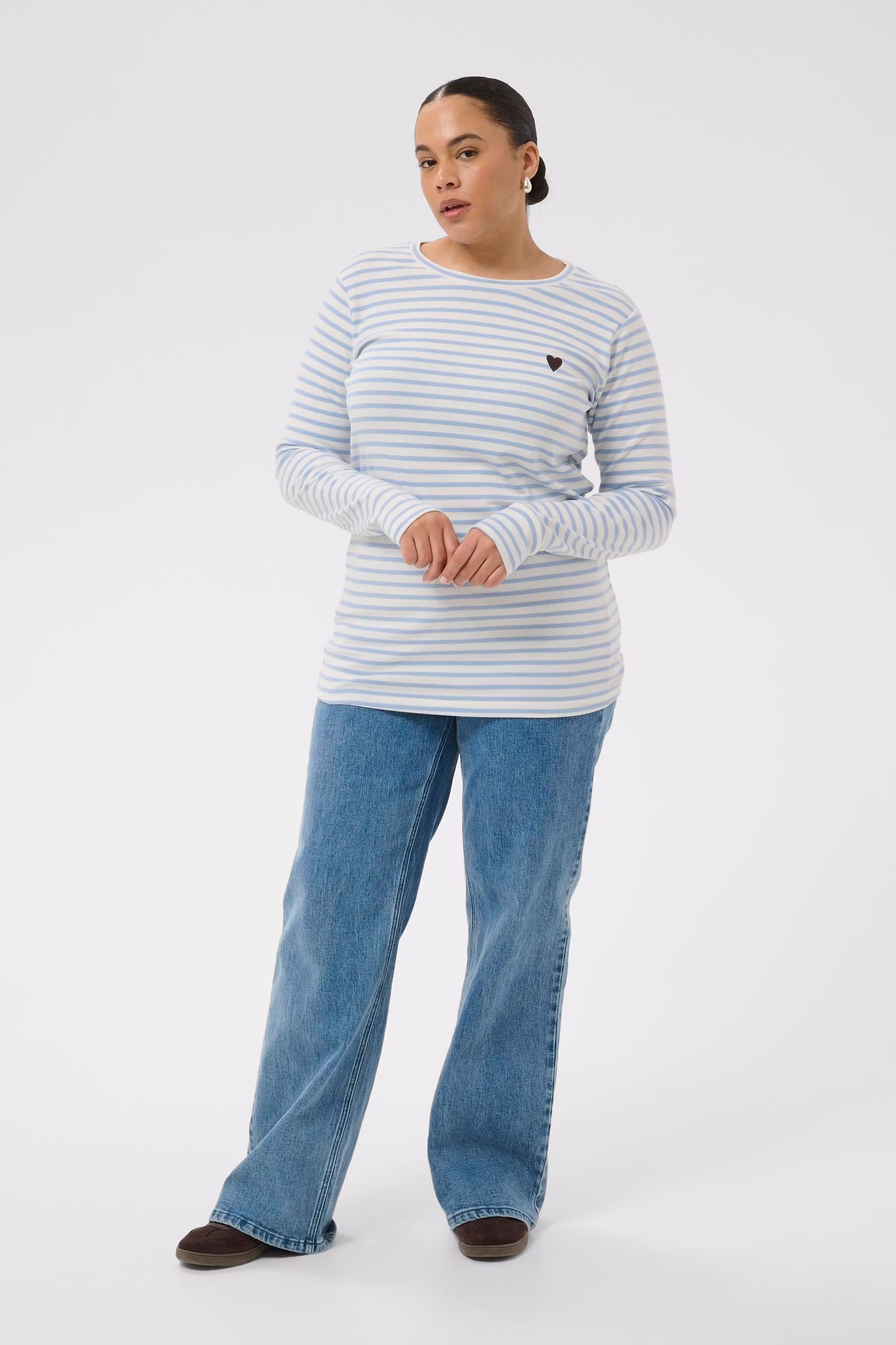 KClia Stribet Langærmet T-shirt LOOKBOOK FRONT 10580179-110093
