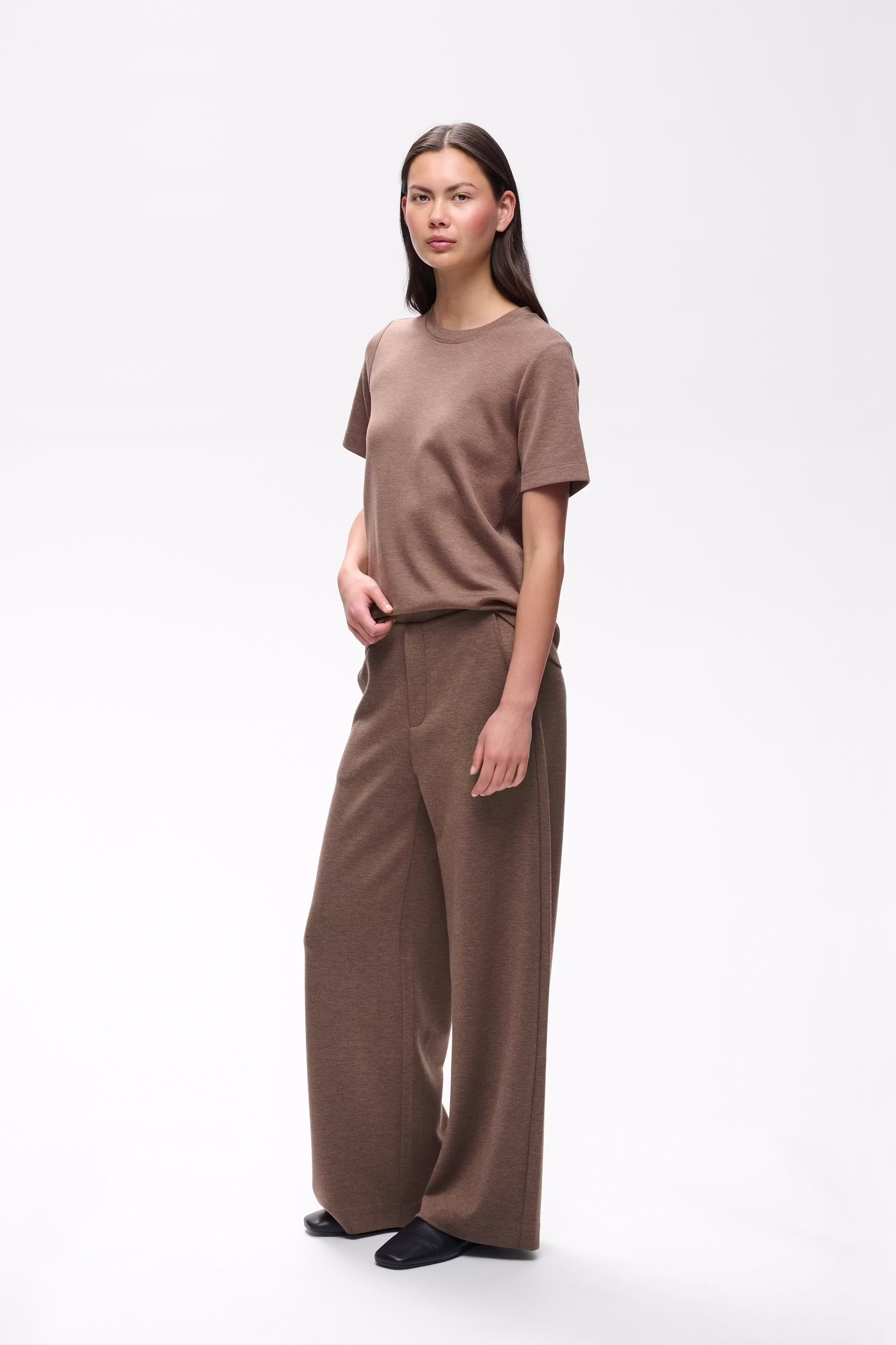 GincetteIW Melange Trousers LOOKBOOK FRONT 30110741-1813071