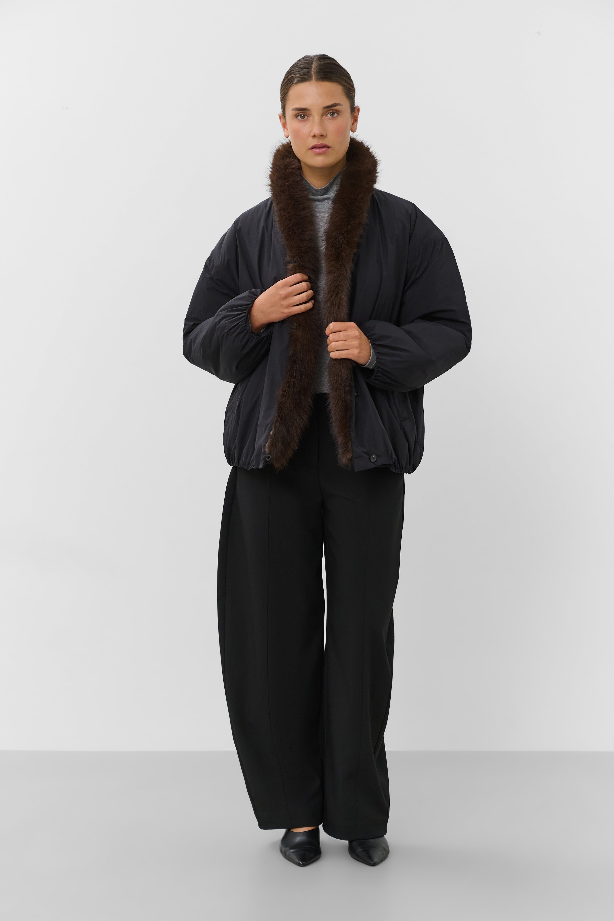 SLPanama Jacket With Fur Collar LOOKBOOK FRONT 30410064-194008