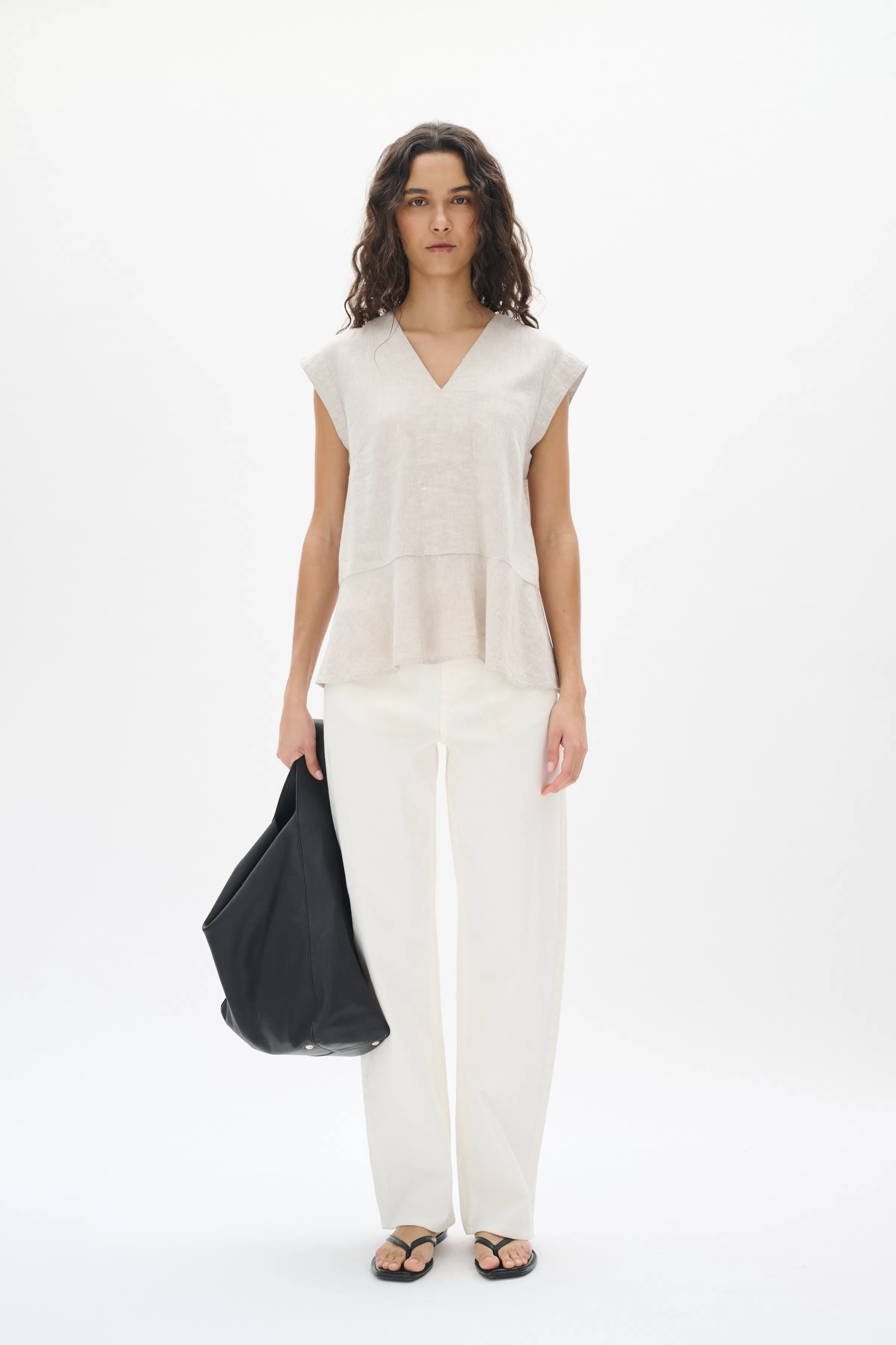 RimoneIW Leinen Top LOOKBOOK FRONT 30110361-1304031