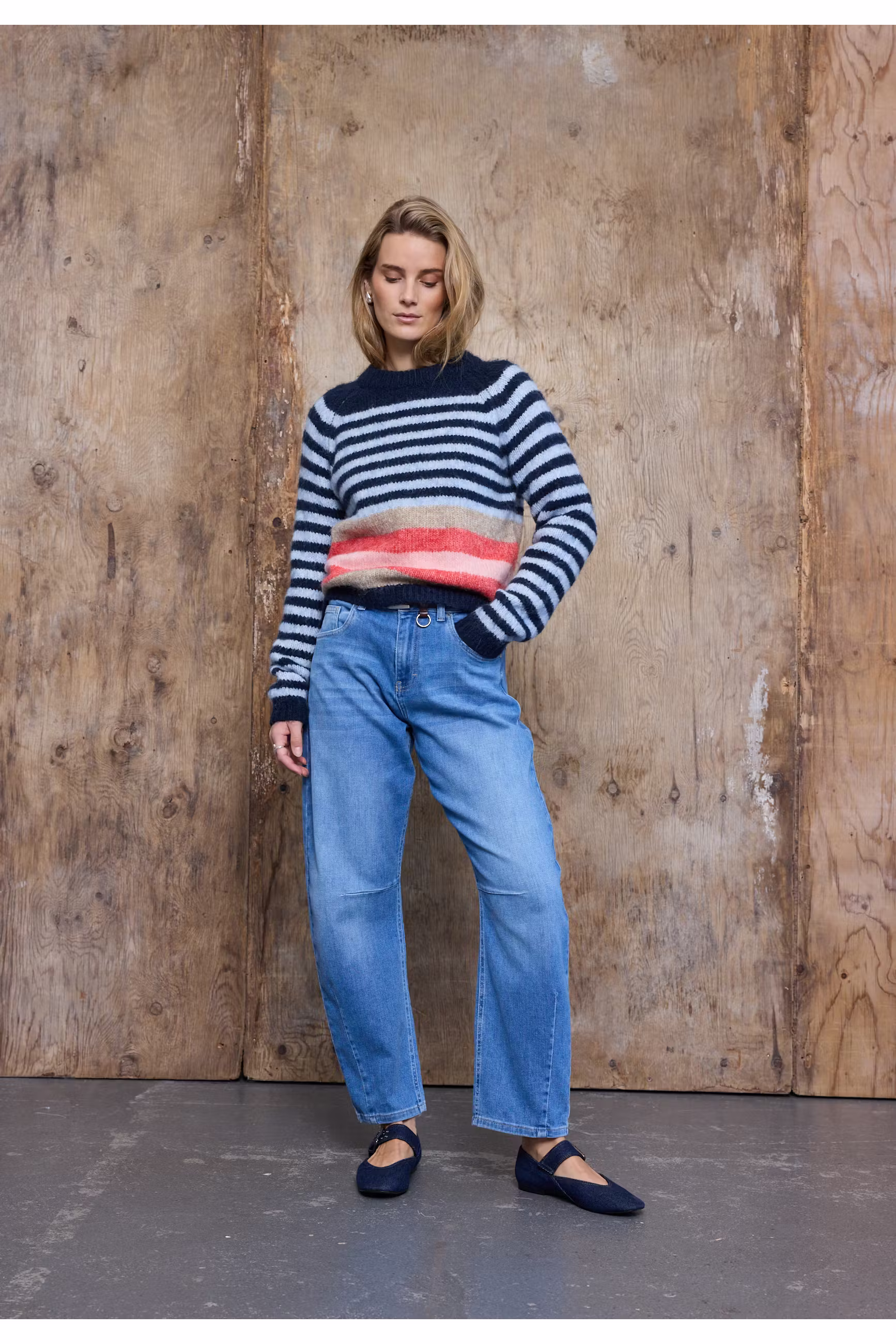 PZANNI HW JEANS BARREL LEG LOCATION NONE 50210210-200005