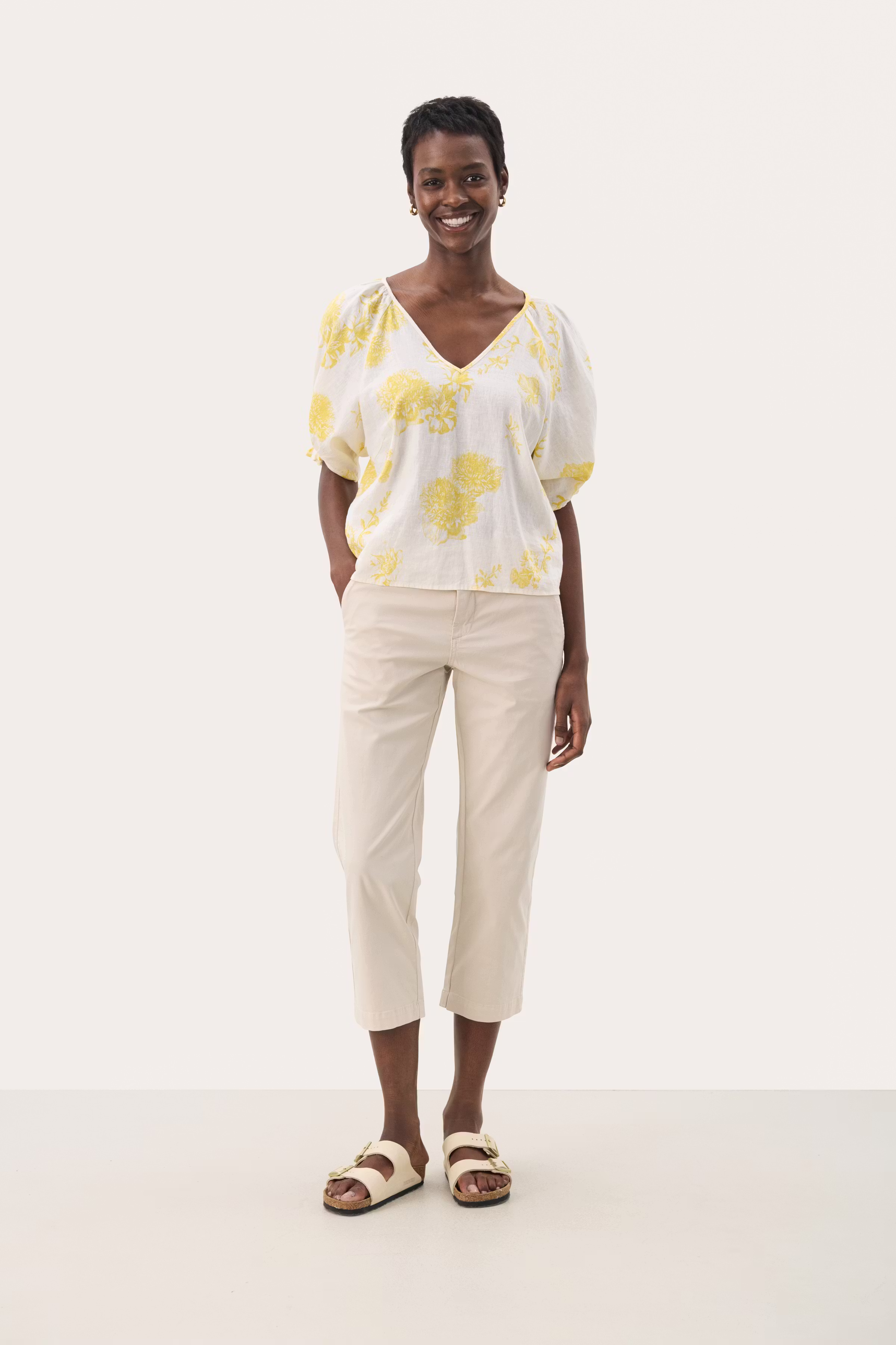 RosalynPW Hør Bluse LOOKBOOK FRONT 30309625-303793