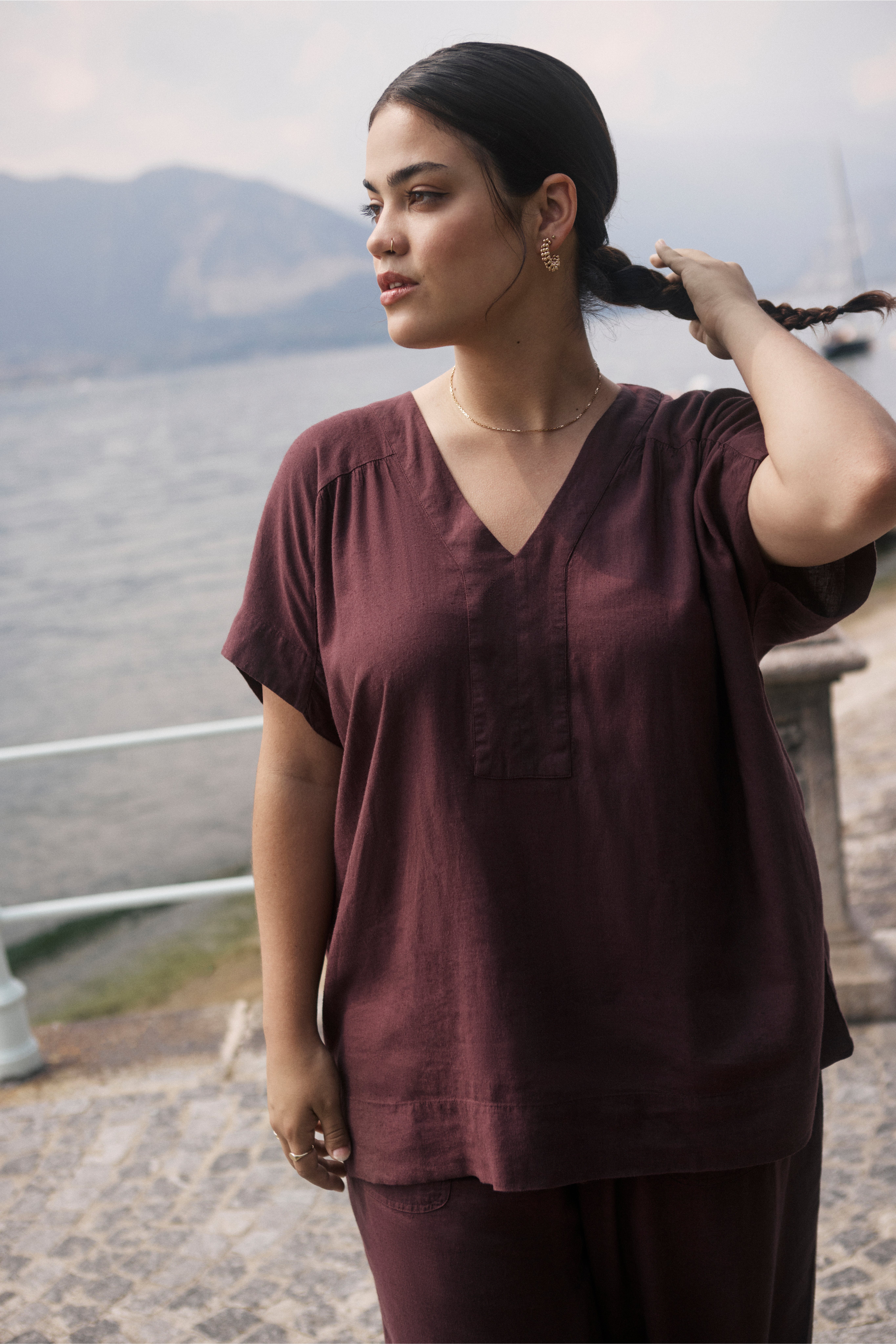 KCmille Linen Blouse LOCATION NONE 10583097-191619