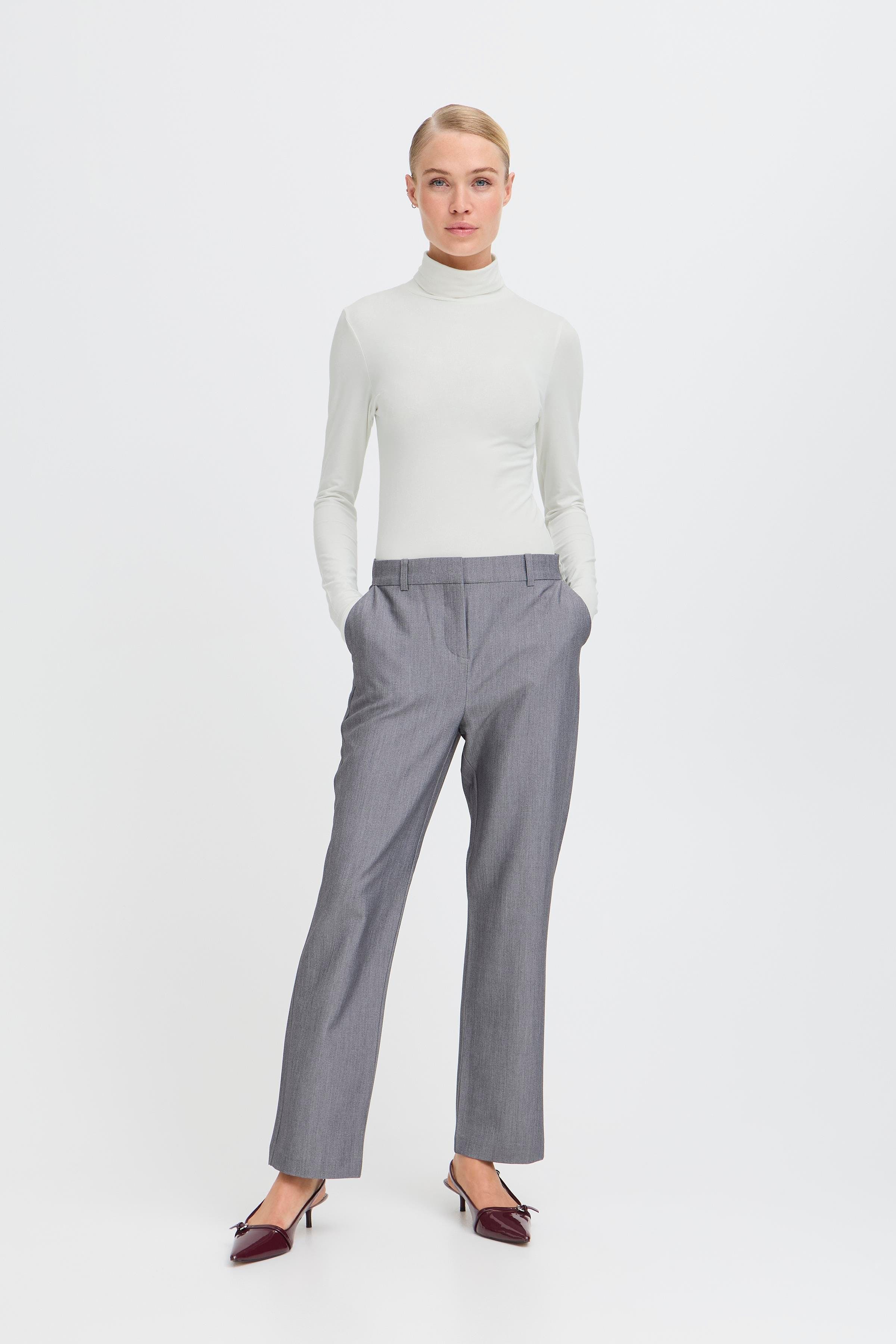 Langærmet bluse med rullekrave LOOKBOOK FRONT 20802565-80115