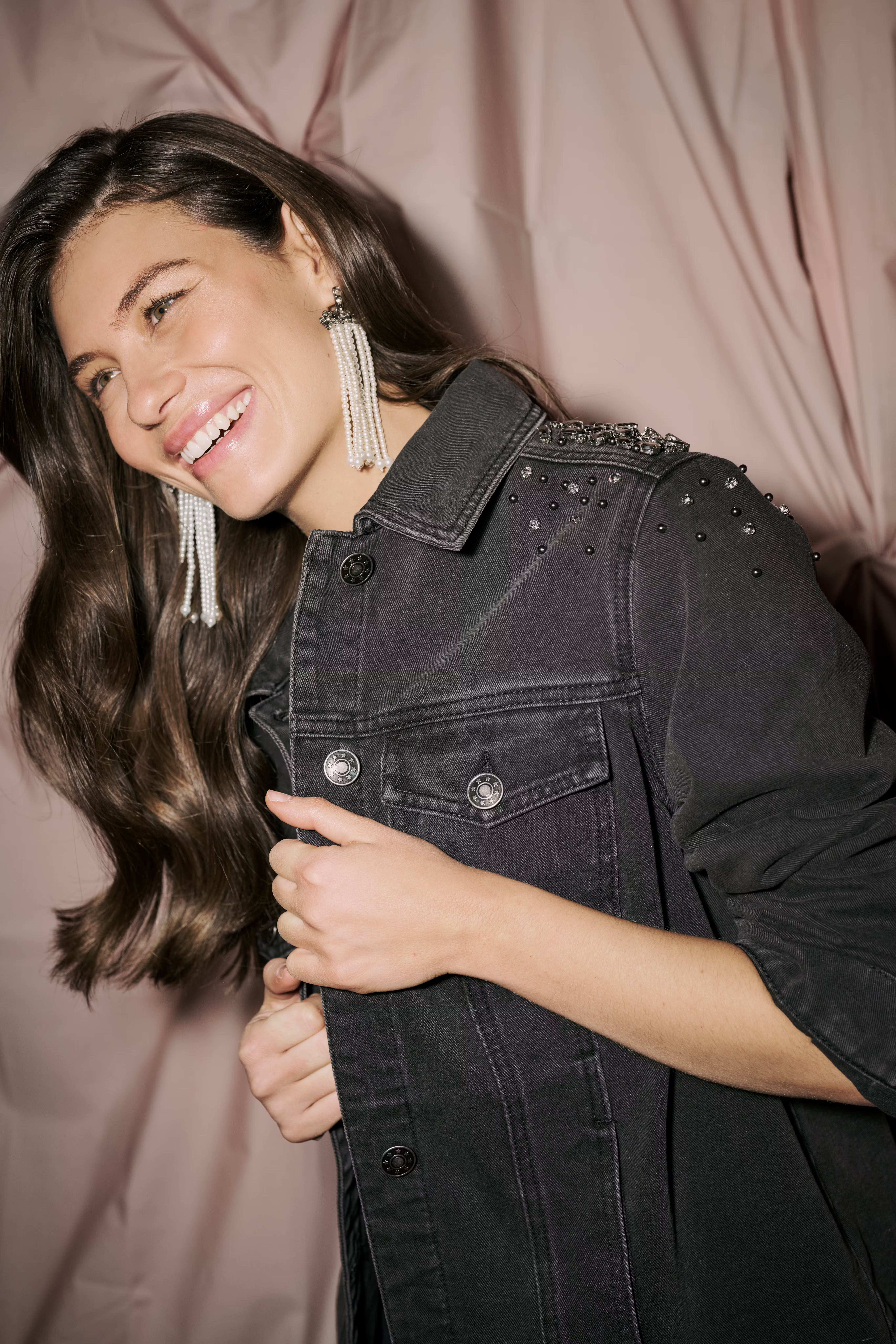 CUcally Strass-Jeansjacke LOCATION NONE 50112362-500064