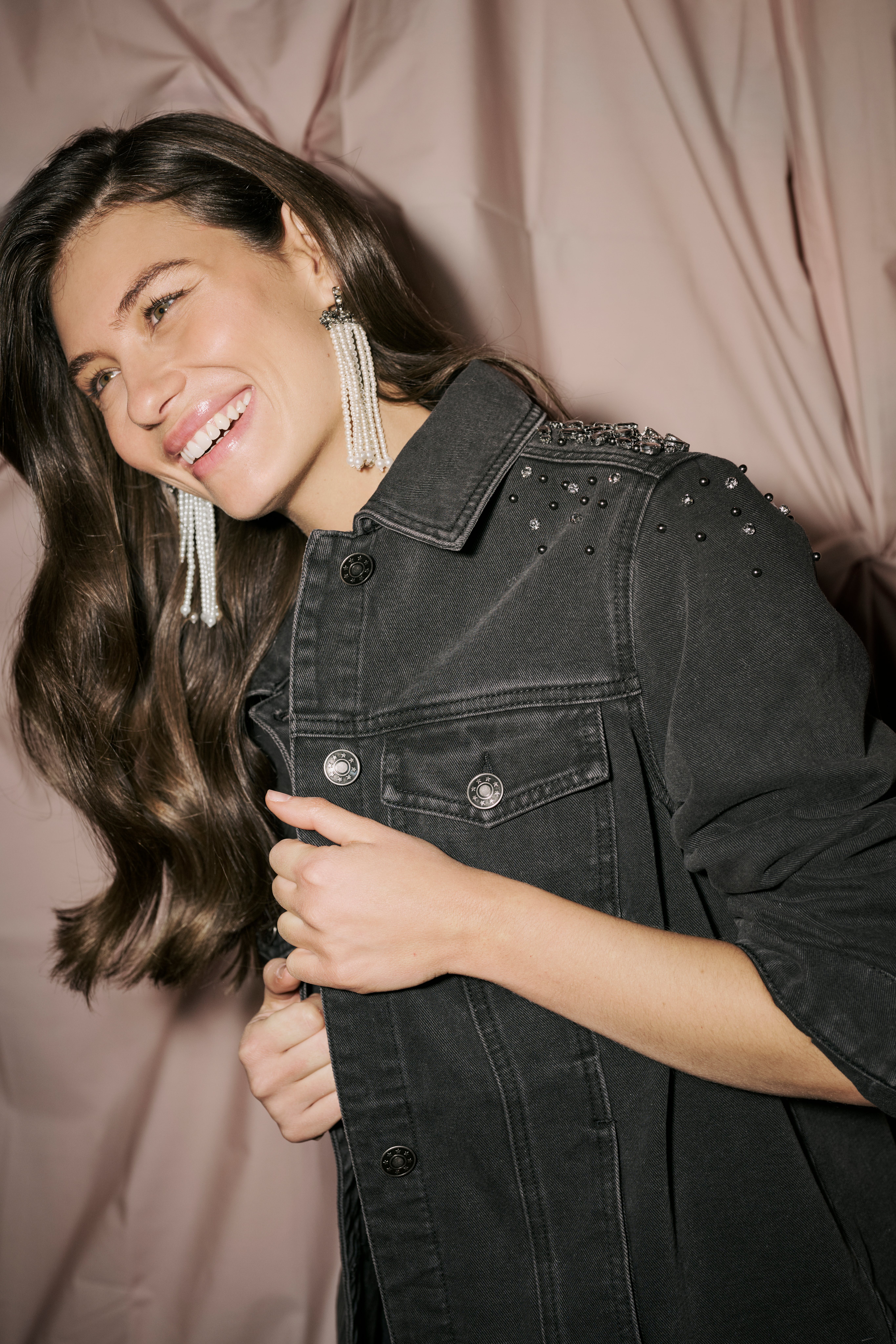 CUcally Denimjacka med strass LOCATION NONE 50112362-500064