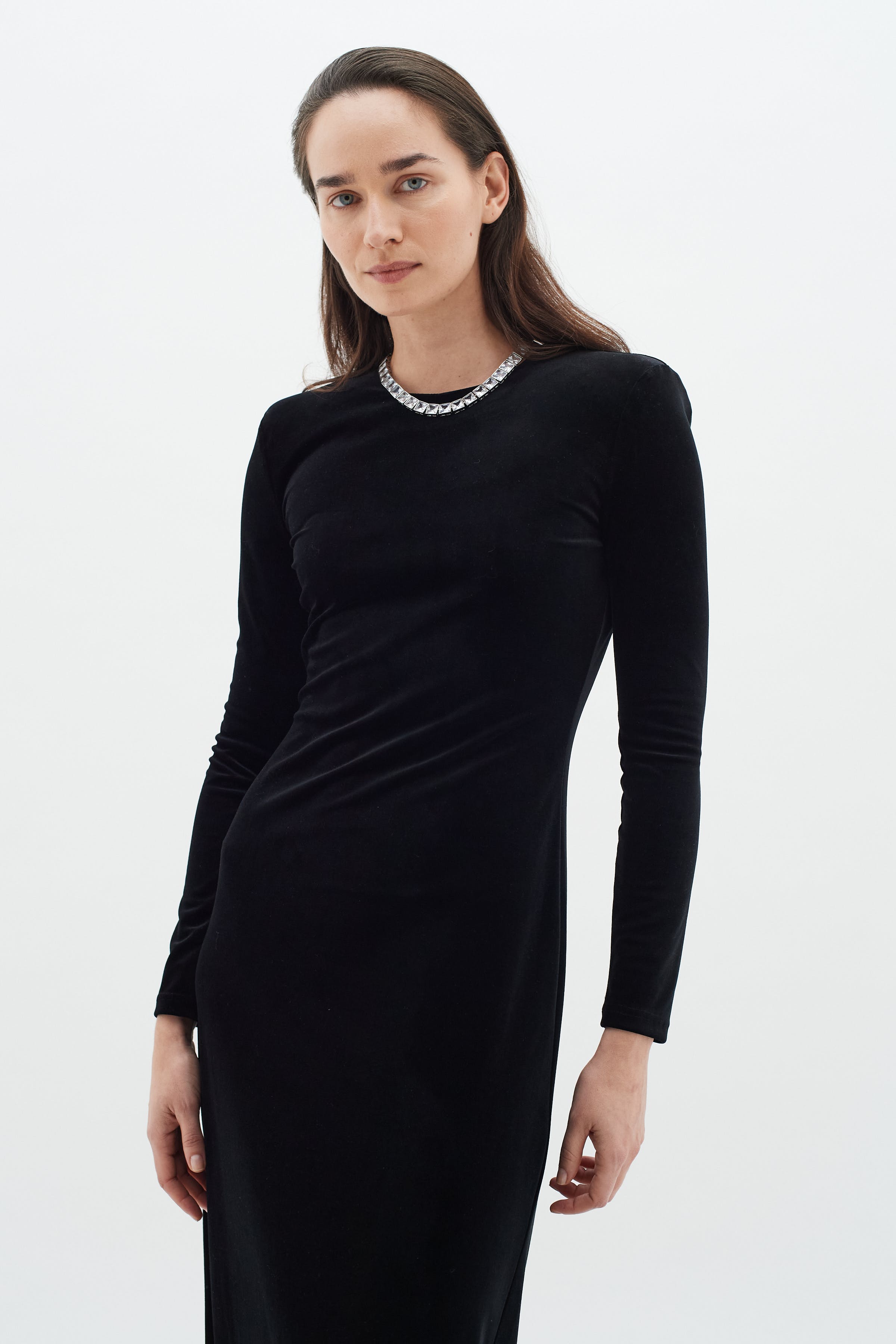 BrendaIW Velur Klänning LOOKBOOK FRONT 30109893-194008