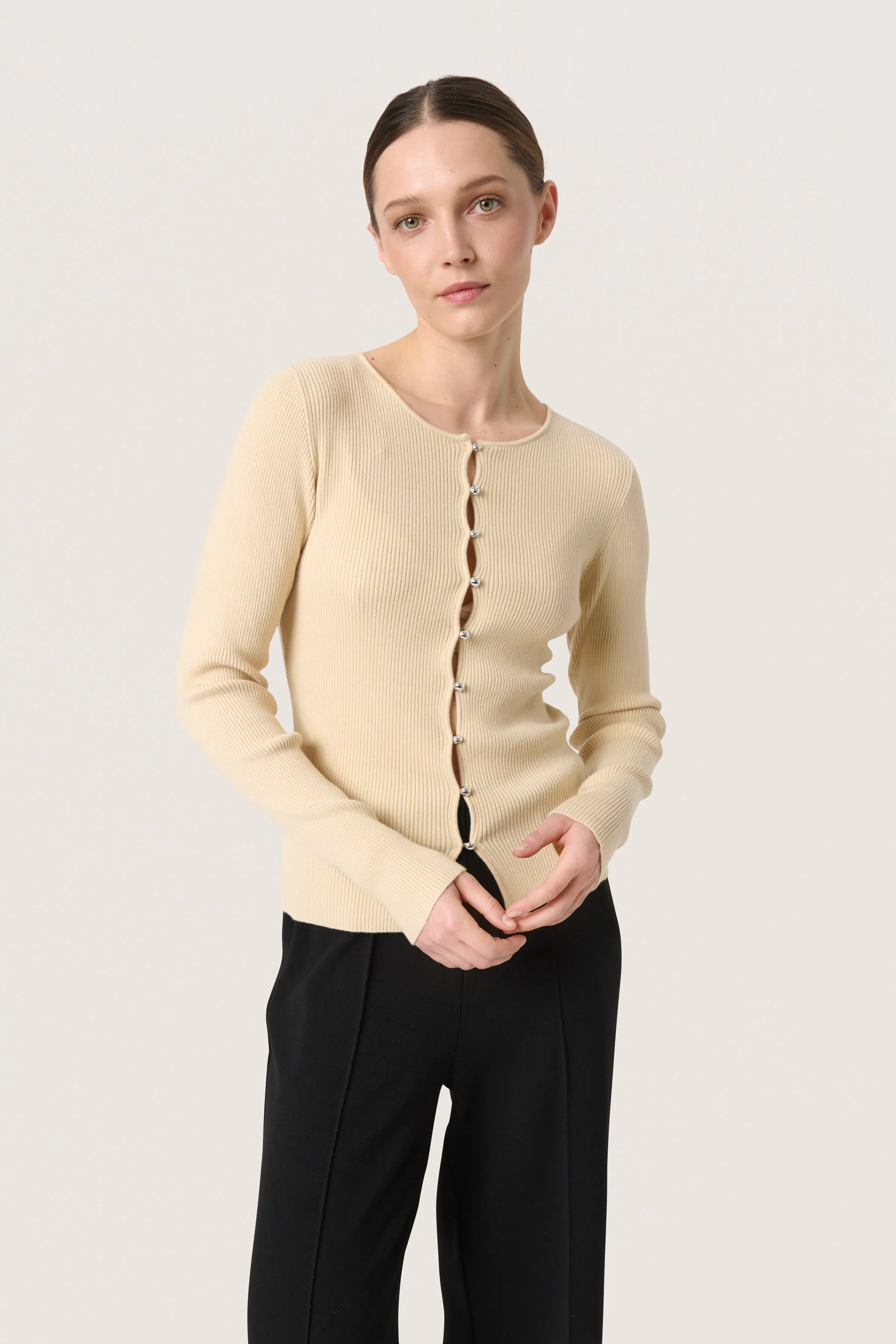 SLSina Cardigan in oatmeal / nature colour