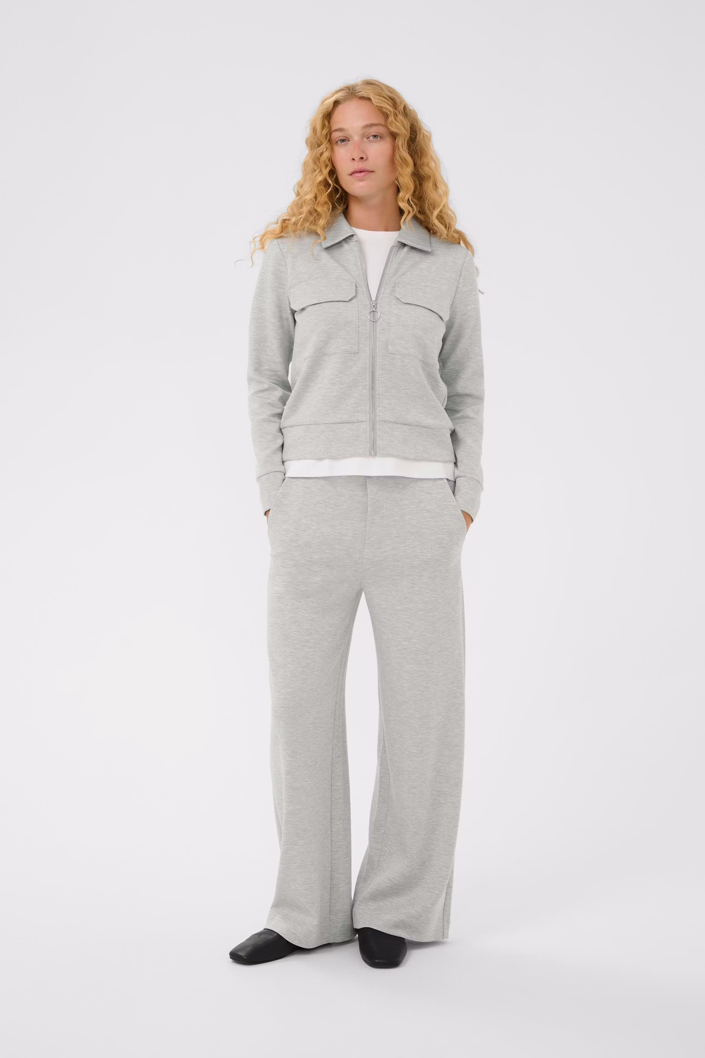 GincetteIW Melange Bukser LOOKBOOK BACK 30110741-1740161