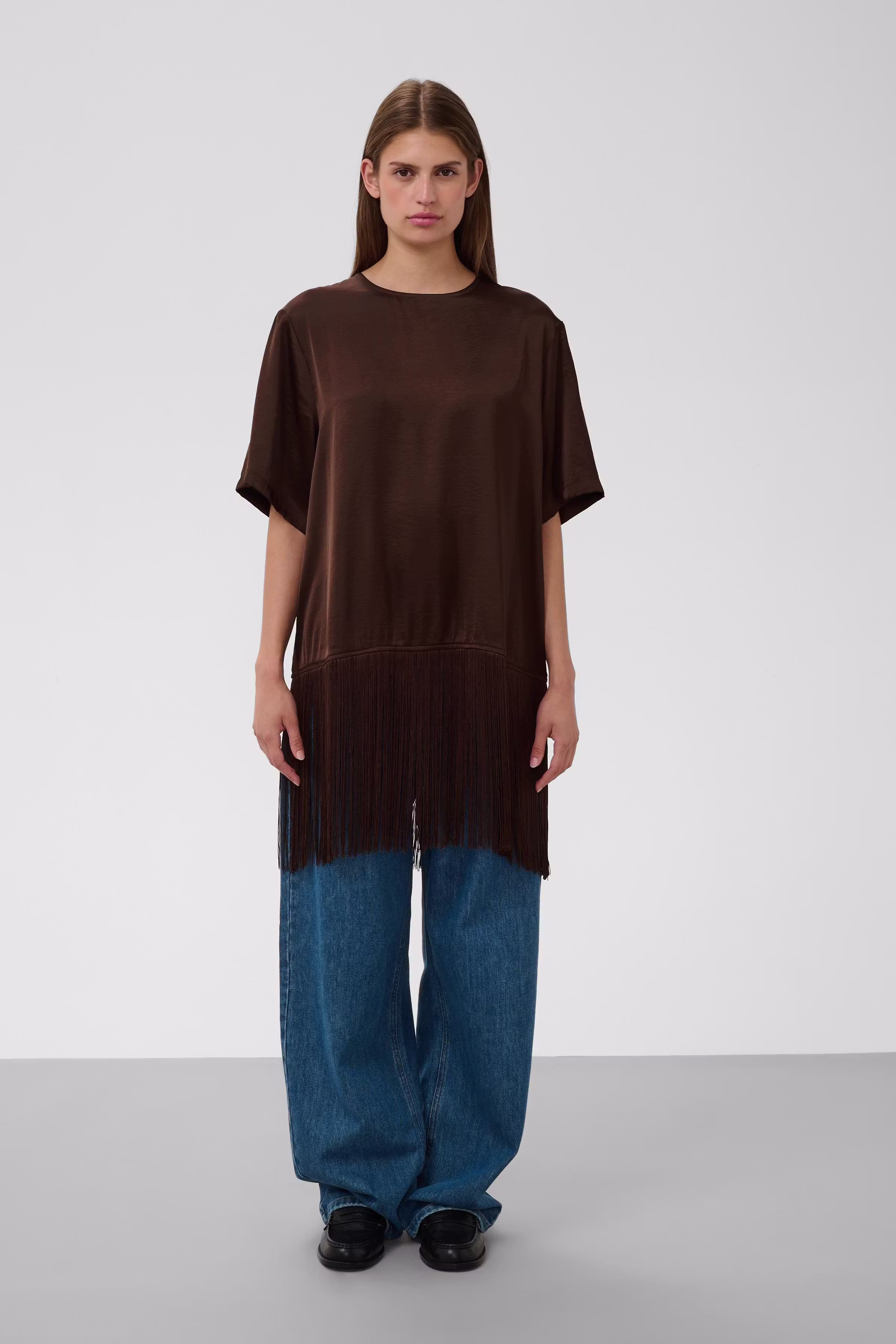 SLVerona Fringe Bluse LOOKBOOK FRONT 30410027-190912