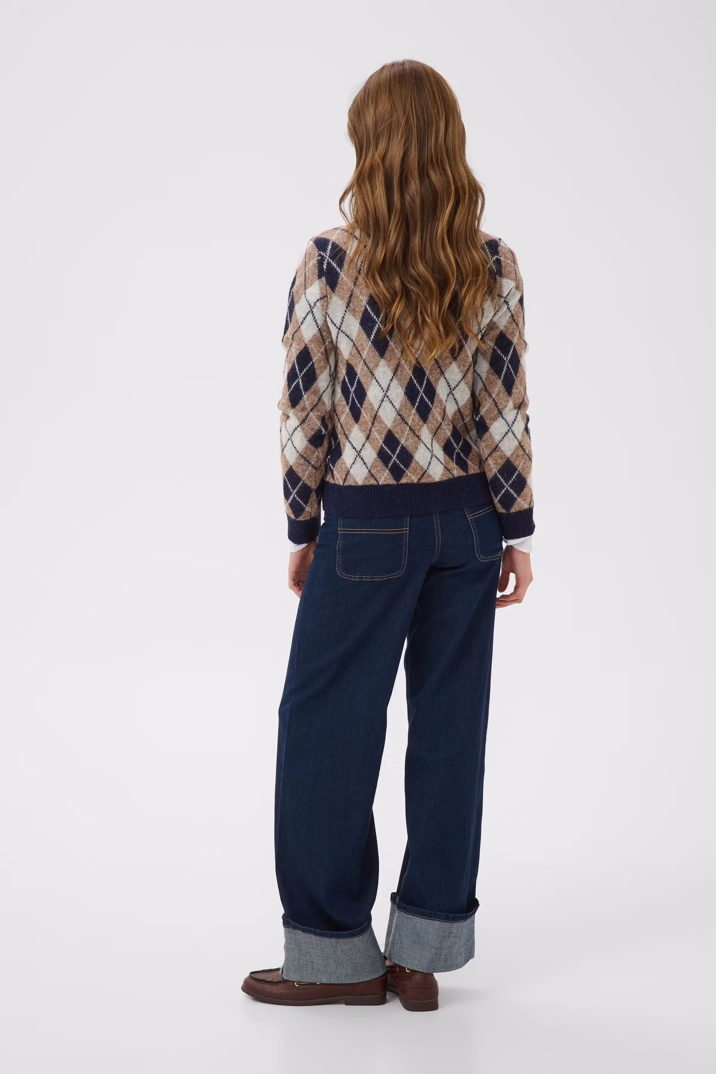 KAharlow Argyle Cardigan i ullblanding LOOKBOOK BACK 10512423-1000645