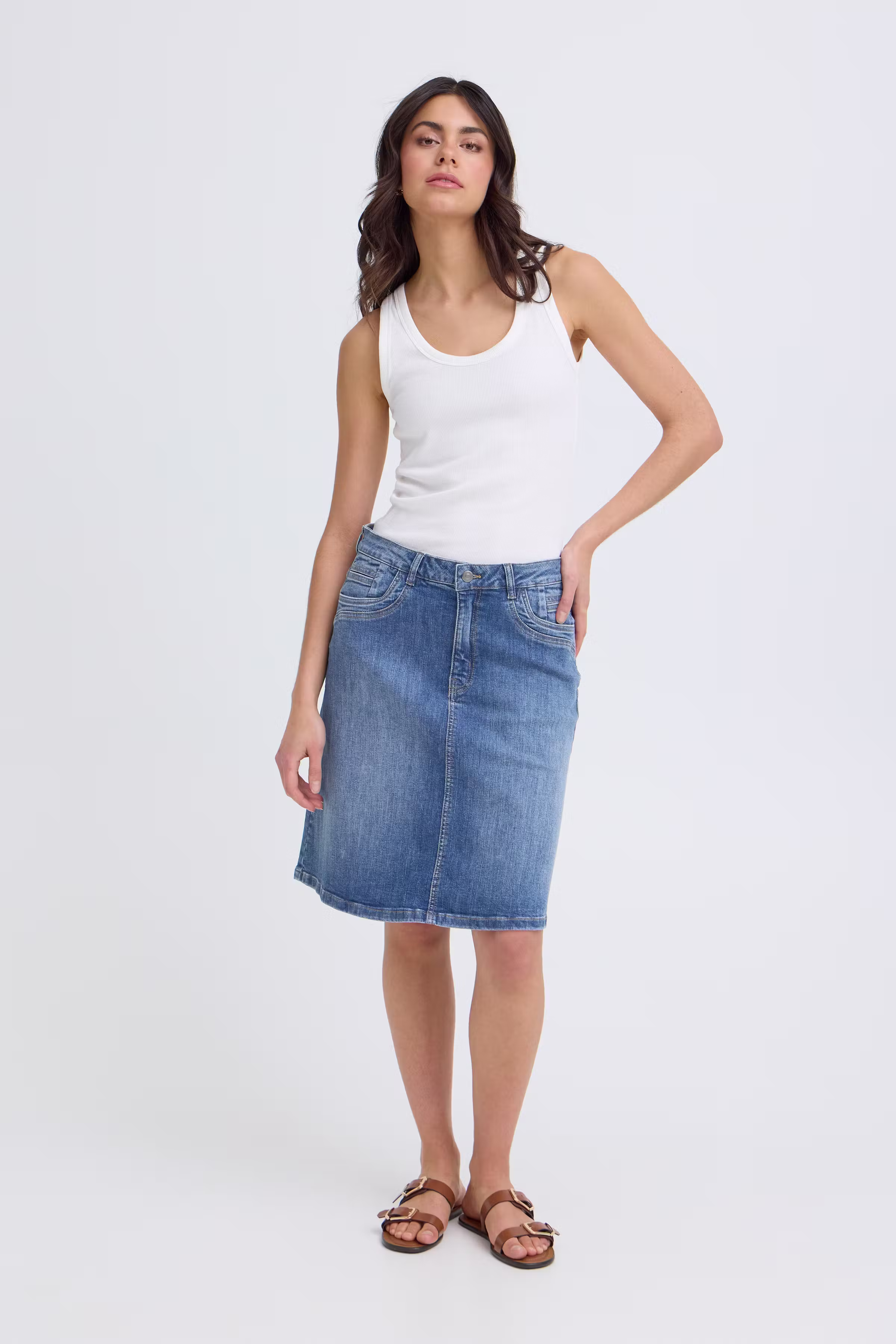 PZKATJA Skjørt LOOKBOOK FRONT 50208832-200005