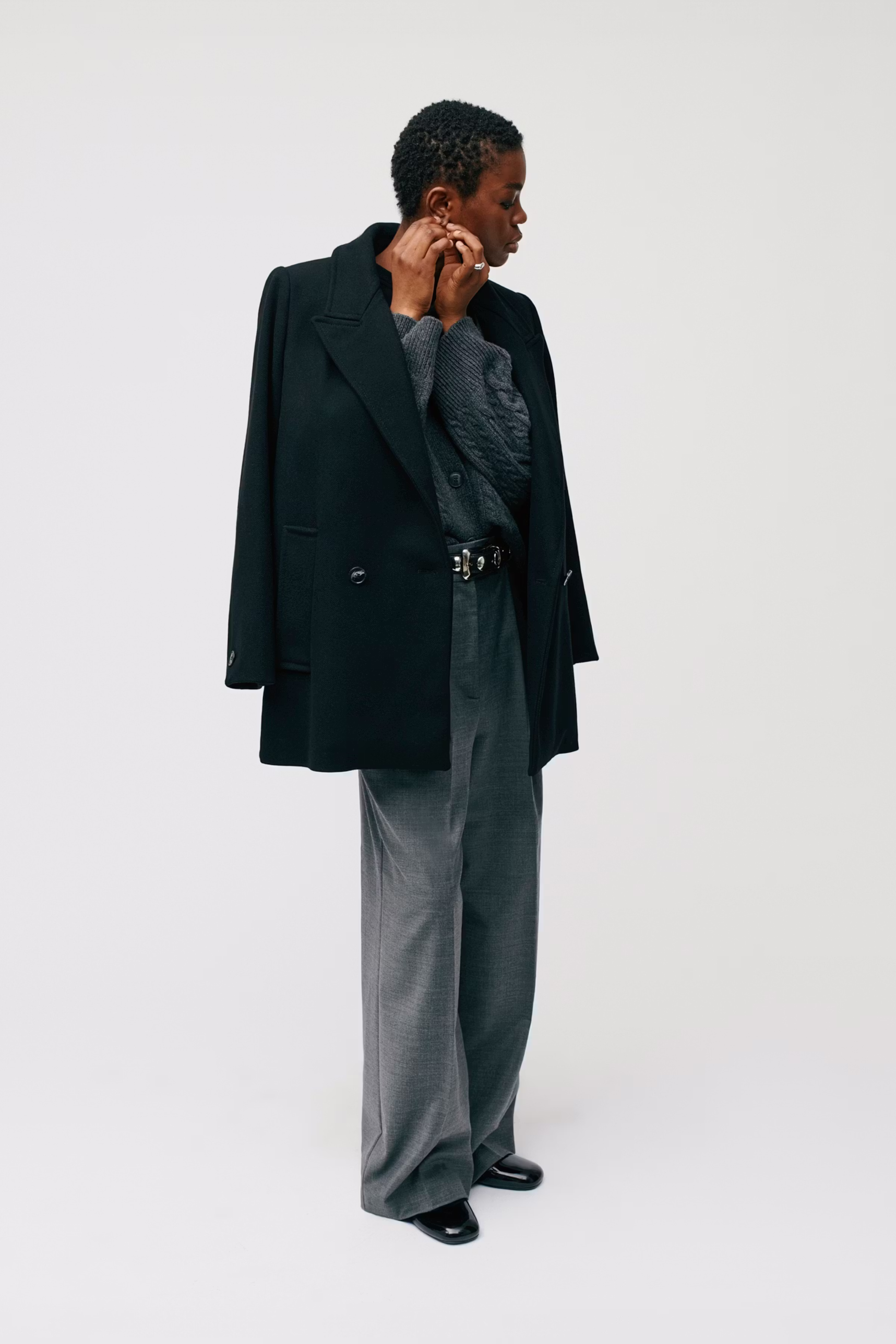 JENNA Coat LOOKBOOK FRONT 30600418-BK999