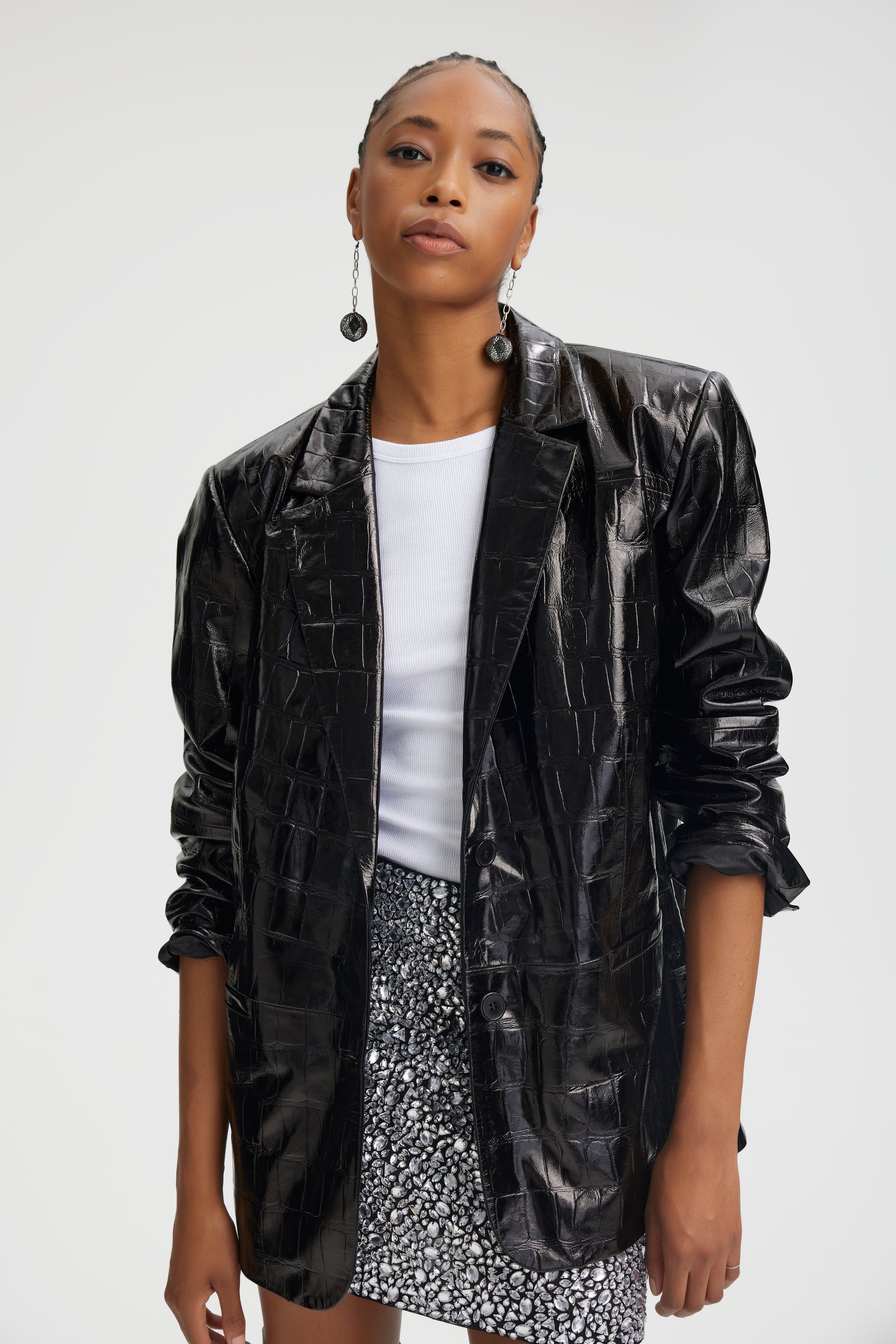 AnafeeGZ Lederblazer LOOKBOOK FRONT 10908595-100017