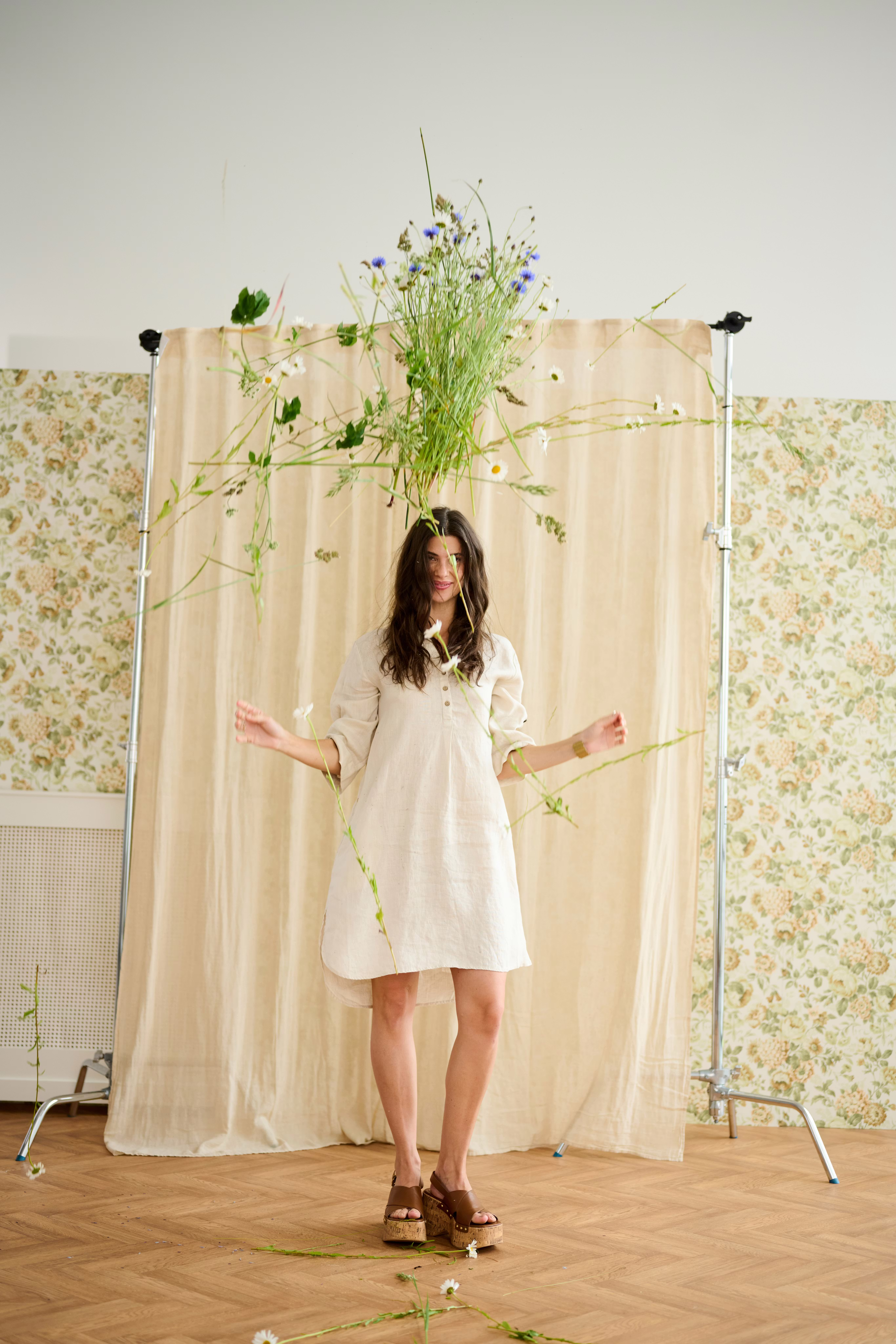CRBellis Linen Dress LOCATION NONE 10611576-104537