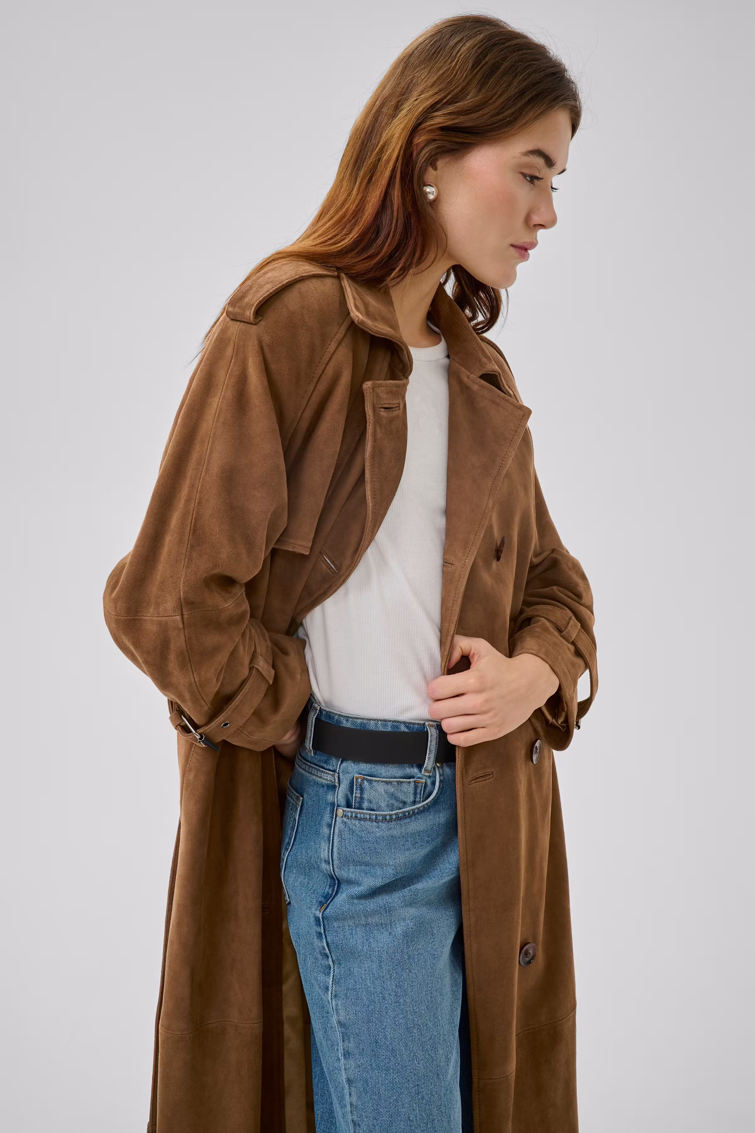 TaraMW Suede Trenchcoat LOOKBOOK DETAIL 10704830-108673