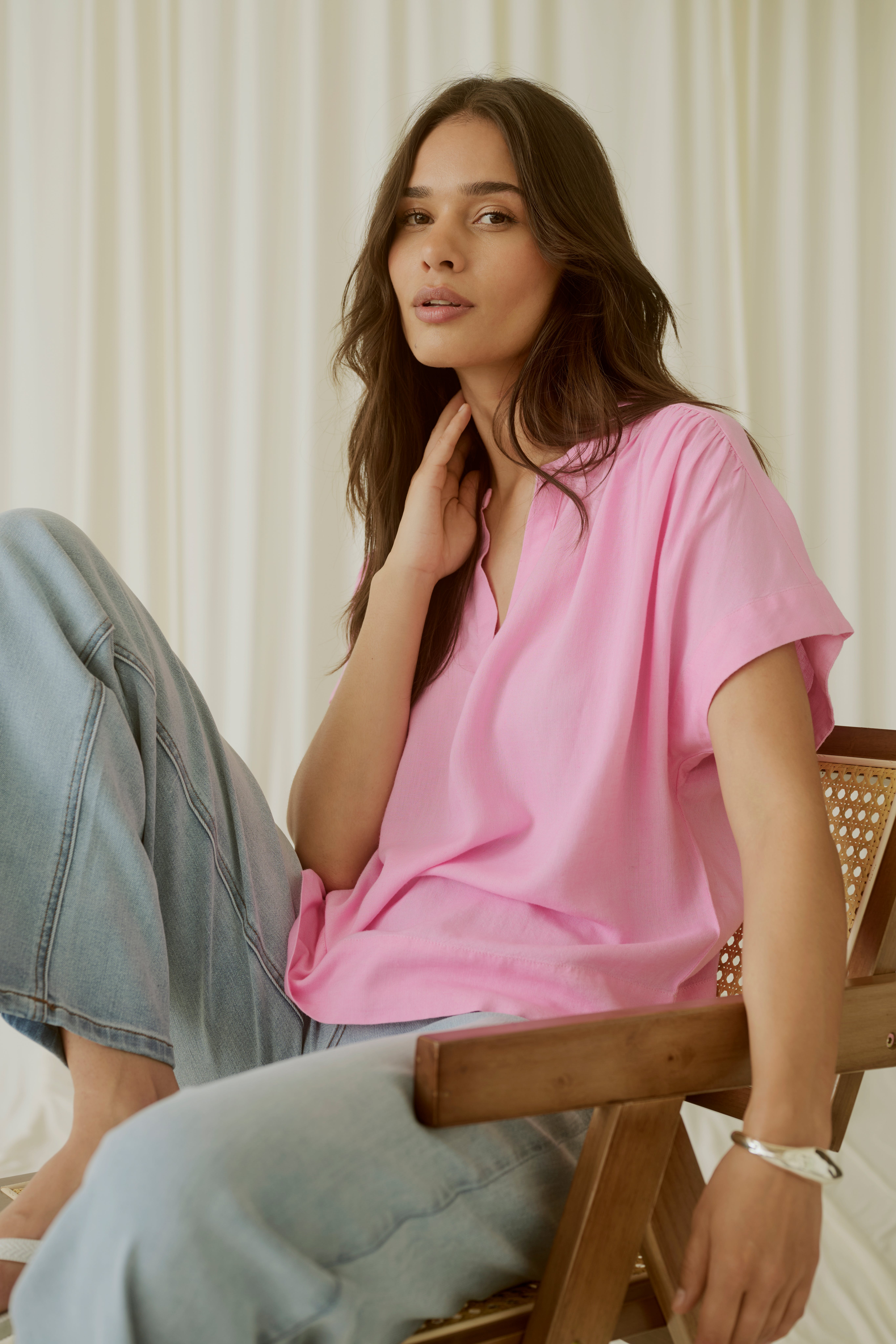 KAmilia Linen Top LOCATION NONE 10509670-152218