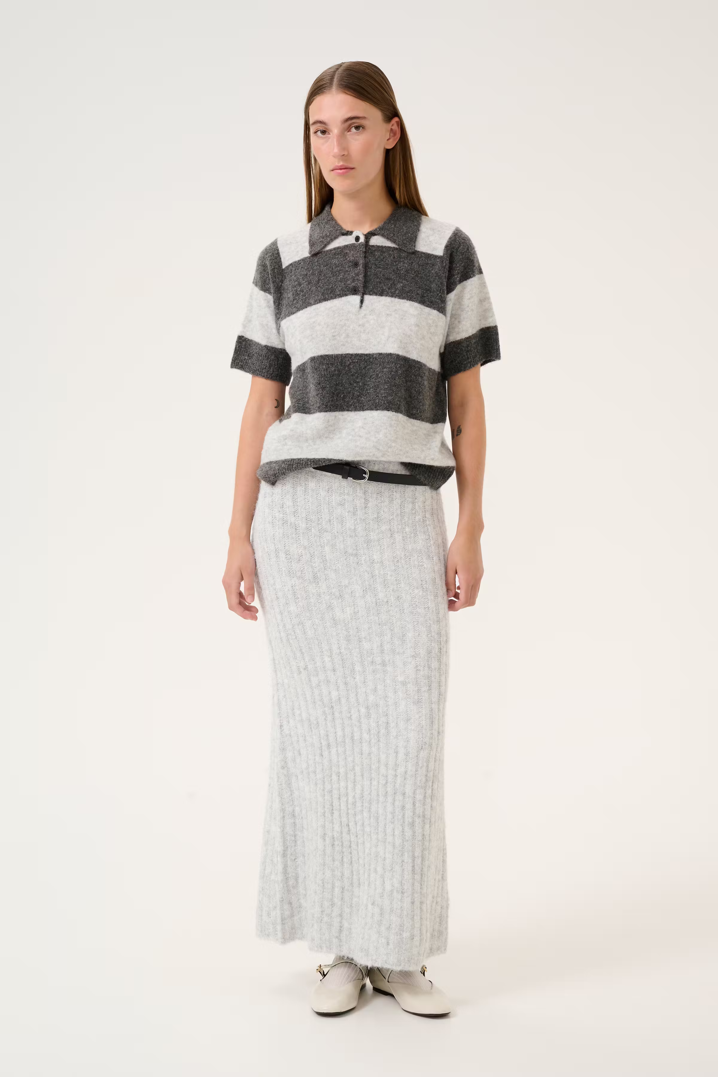 KBNoabelle Knitted polo shirt LOOKBOOK FRONT 10105392-105059