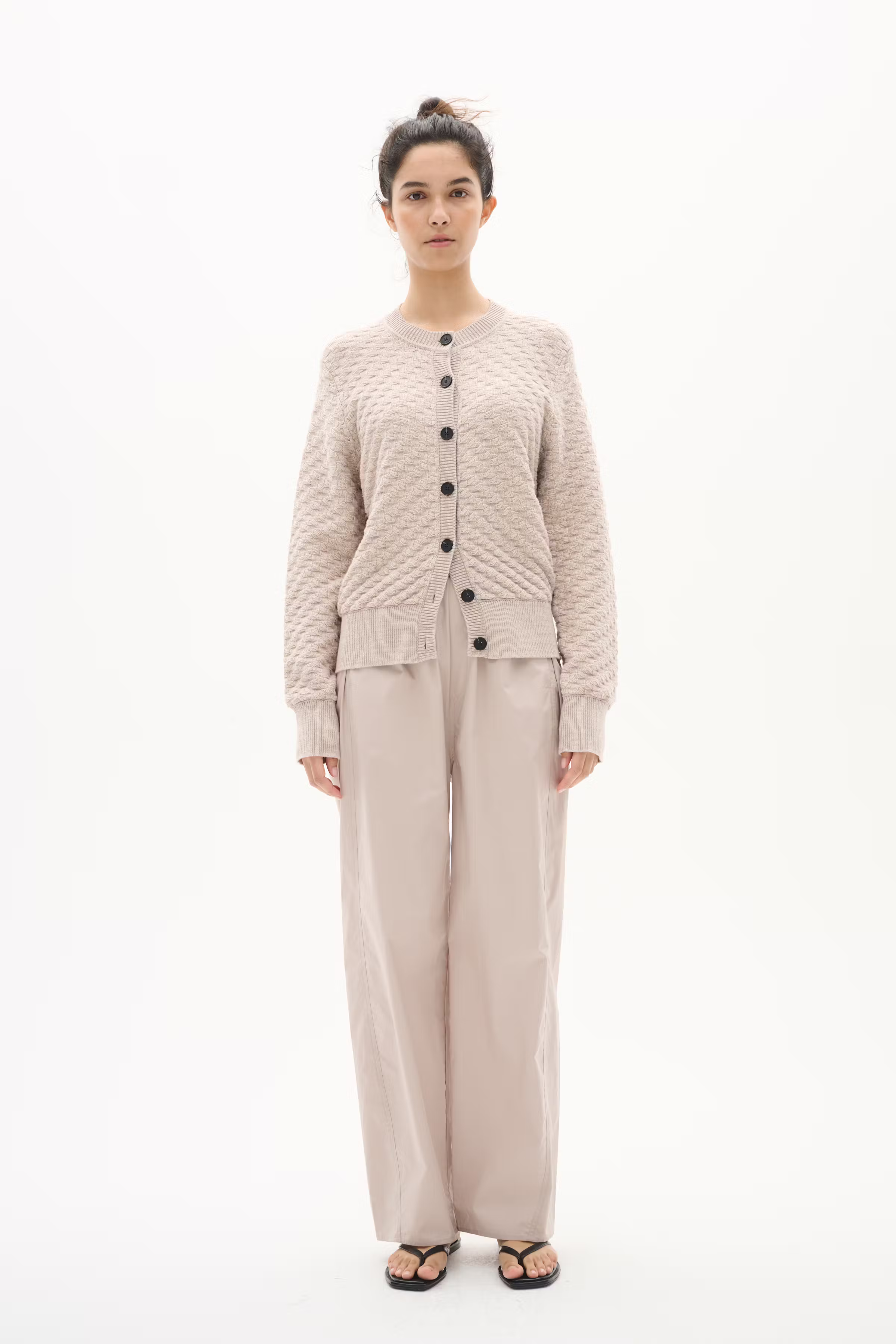 KennaIW Poplin Bukser LOOKBOOK FRONT 30110533-161406