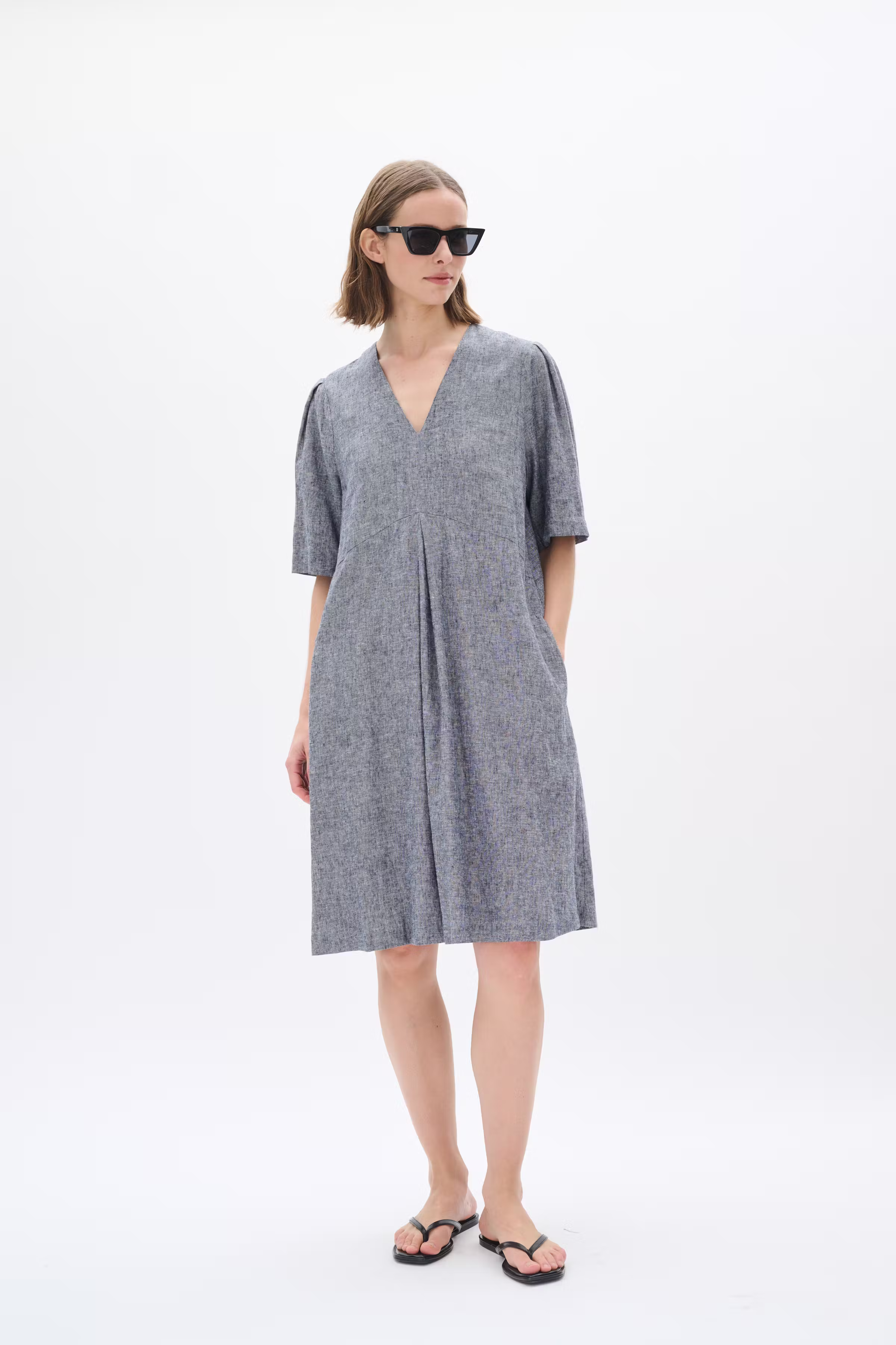 RimoneIW Linen Dress LOOKBOOK FRONT 30110365-302004