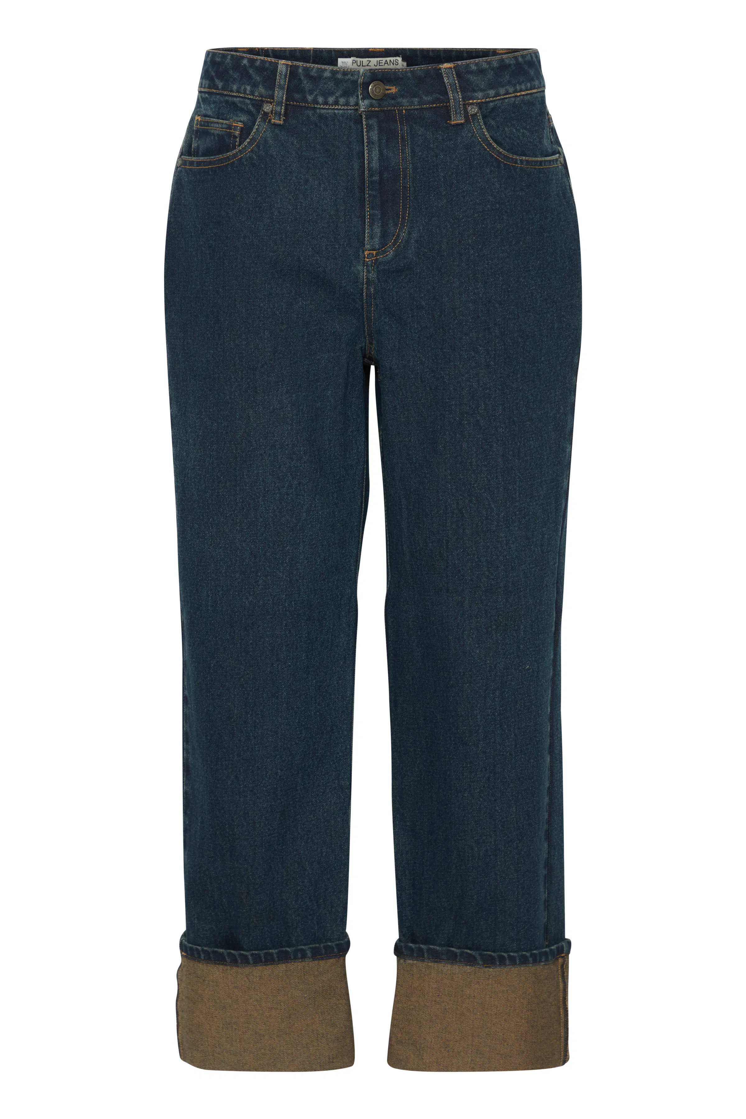 PZRINA UHW Jeans Wide Leg Turn up Leg PACK FRONT 50208585-202124